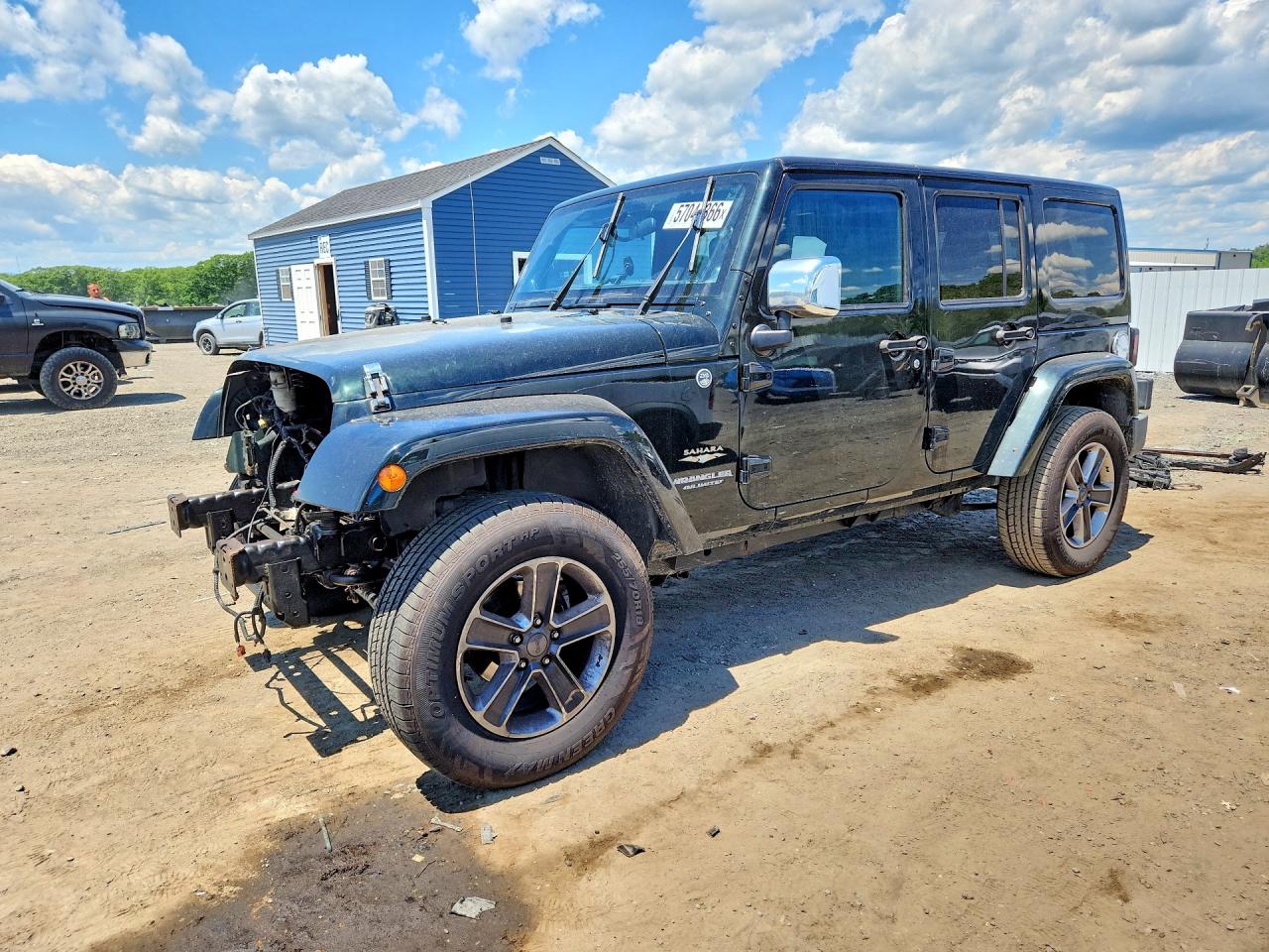 2012 Jeep Wrangler Unlimited Sahara Черный vin: 1C4HJWEG7CL173428