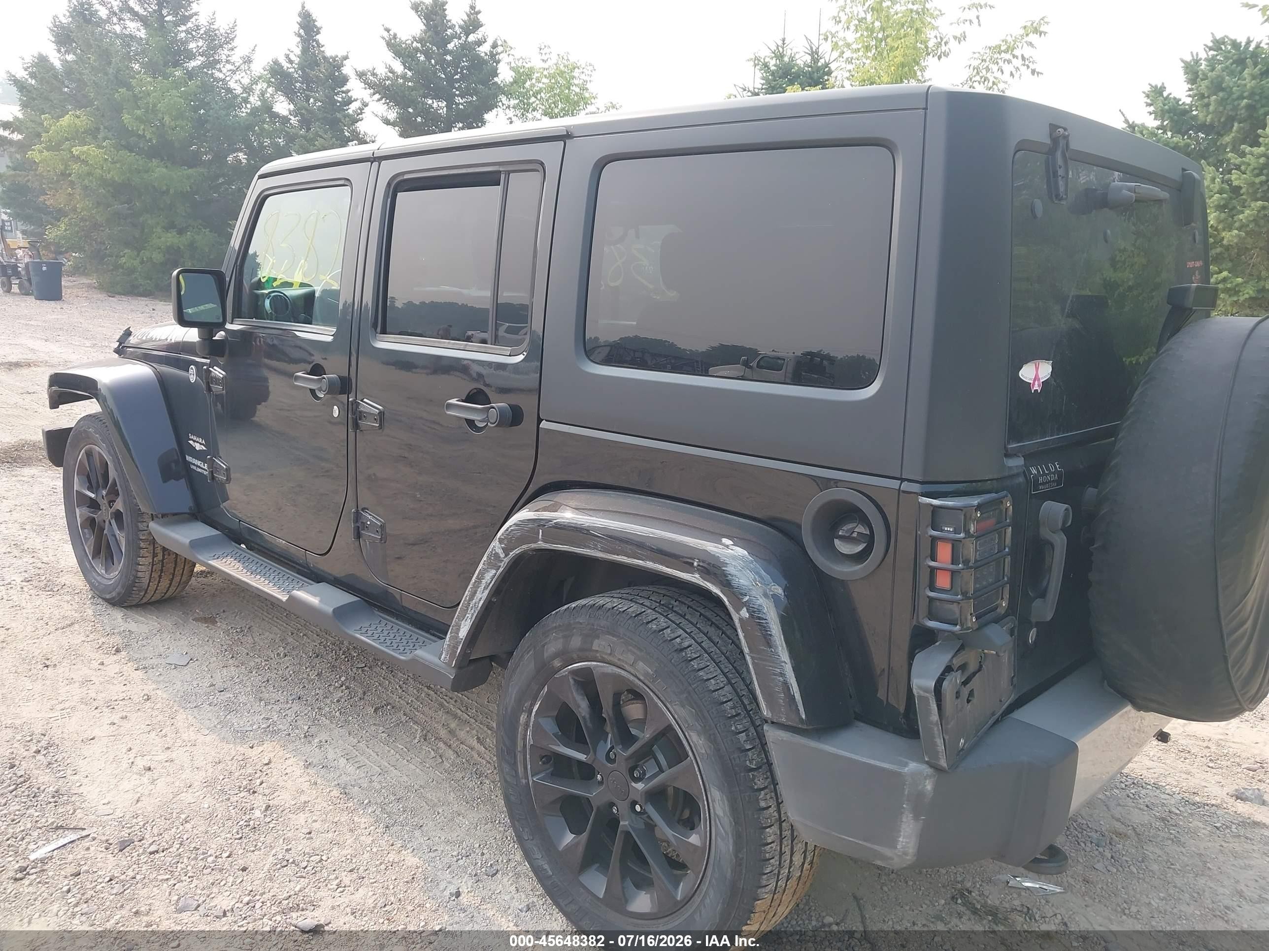 2012 Jeep Wrangler Unlimited Sahara Черный vin: 1C4HJWEG7CL209280