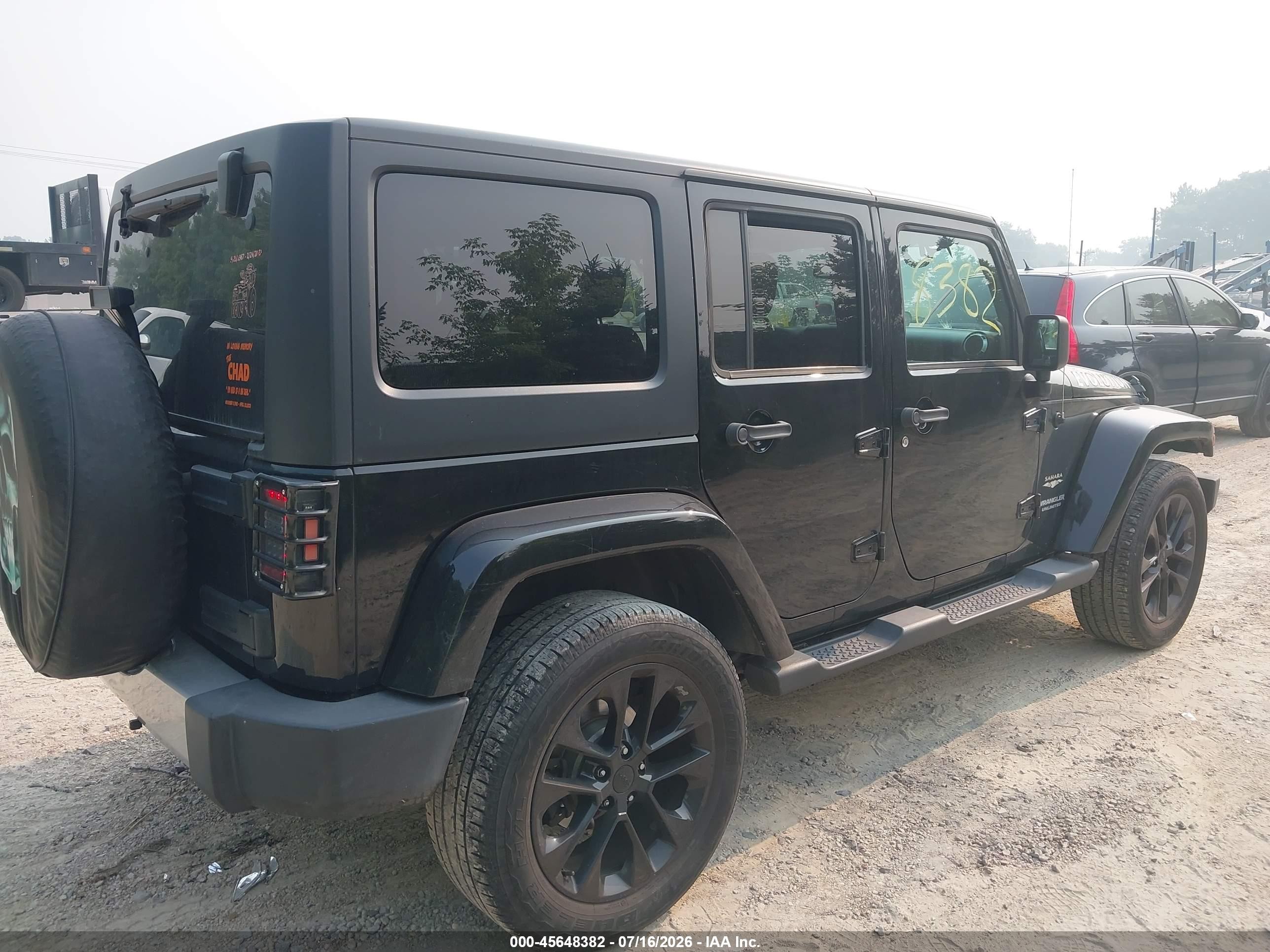 2012 Jeep Wrangler Unlimited Sahara Черный vin: 1C4HJWEG7CL209280