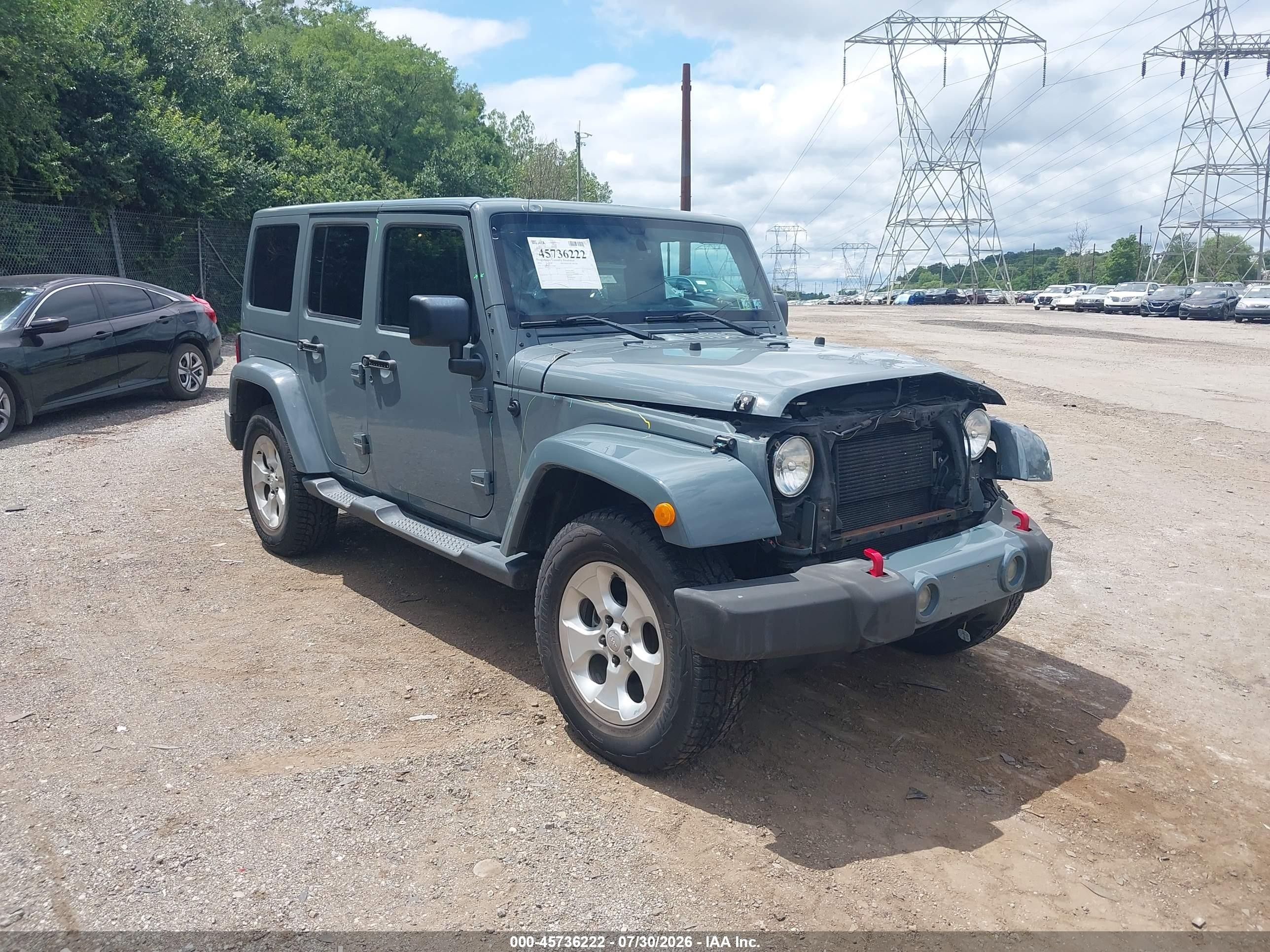 2014 Jeep Wrangler Unlimited Sahara Серый vin: 1C4HJWEG7EL270468