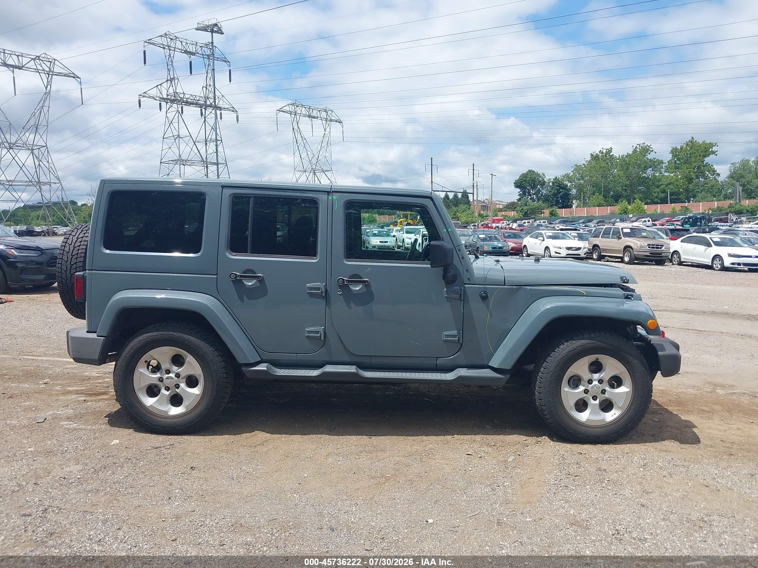 2014 Jeep Wrangler Unlimited Sahara Серый vin: 1C4HJWEG7EL270468