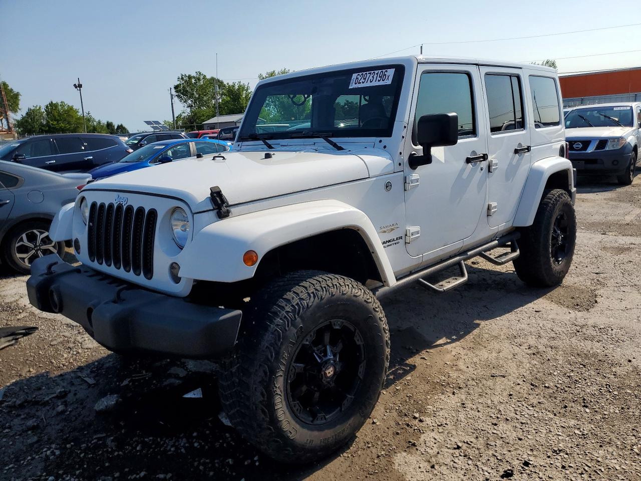 2014 Jeep Wrangler Unlimited Sahara White vin: 1C4HJWEG8EL103262
