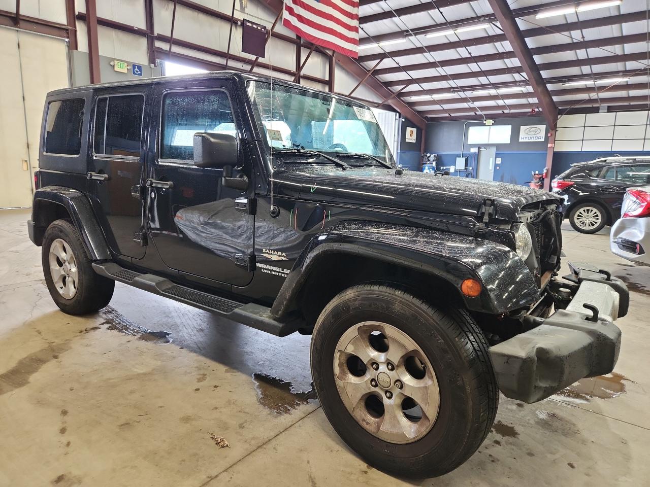 2015 Jeep Wrangler Unlimited Sahara Black vin: 1C4HJWEG8FL545279
