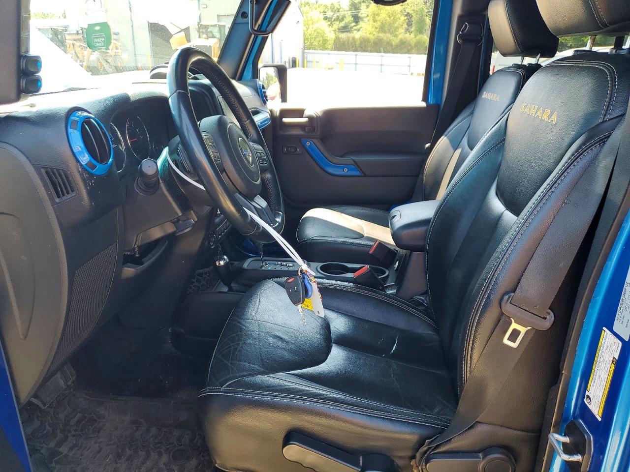 2015 Jeep Wrangler Unlimited Sahara Blue vin: 1C4HJWEG8FL596040