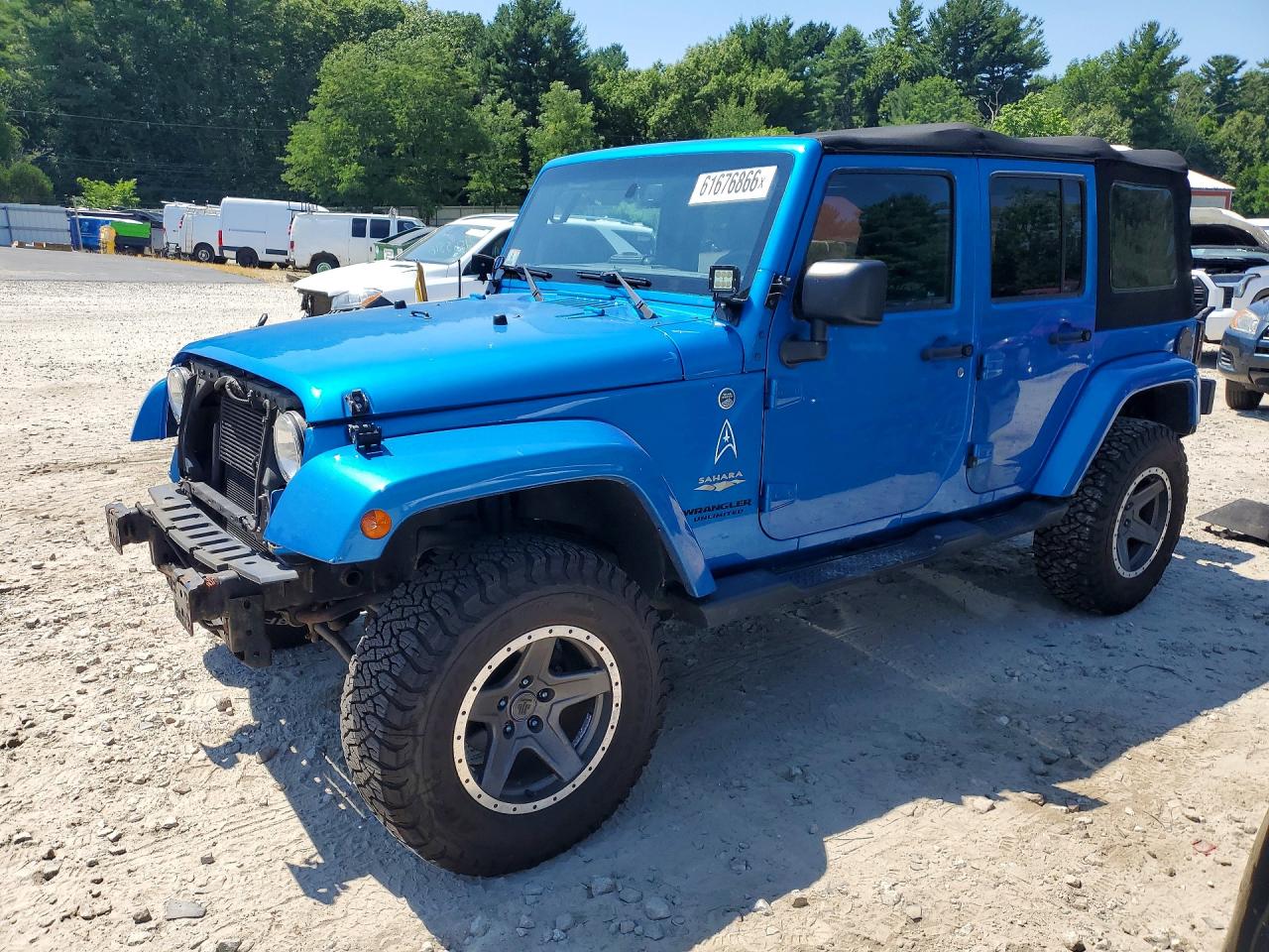 2015 Jeep Wrangler Unlimited Sahara Blue vin: 1C4HJWEG8FL596040