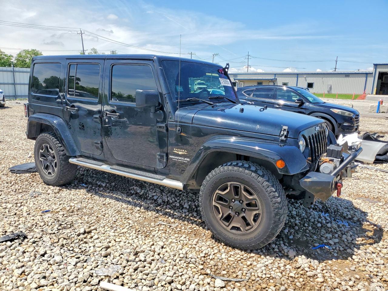 2015 Jeep Wrangler Unlimited Sahara Black vin: 1C4HJWEG9FL624427