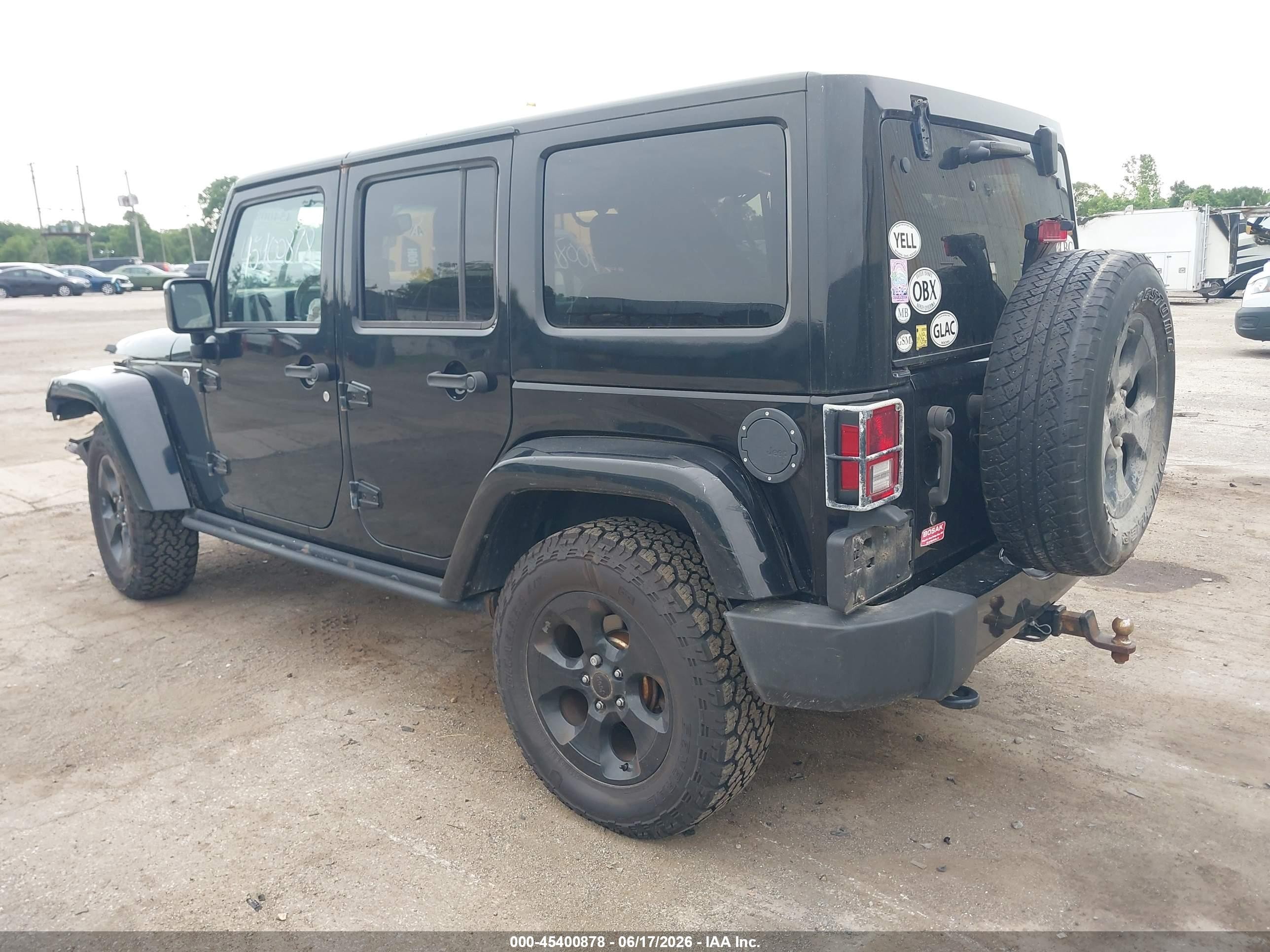 2015 Jeep Wrangler Unlimited Altitude Black vin: 1C4HJWEG9FL744647