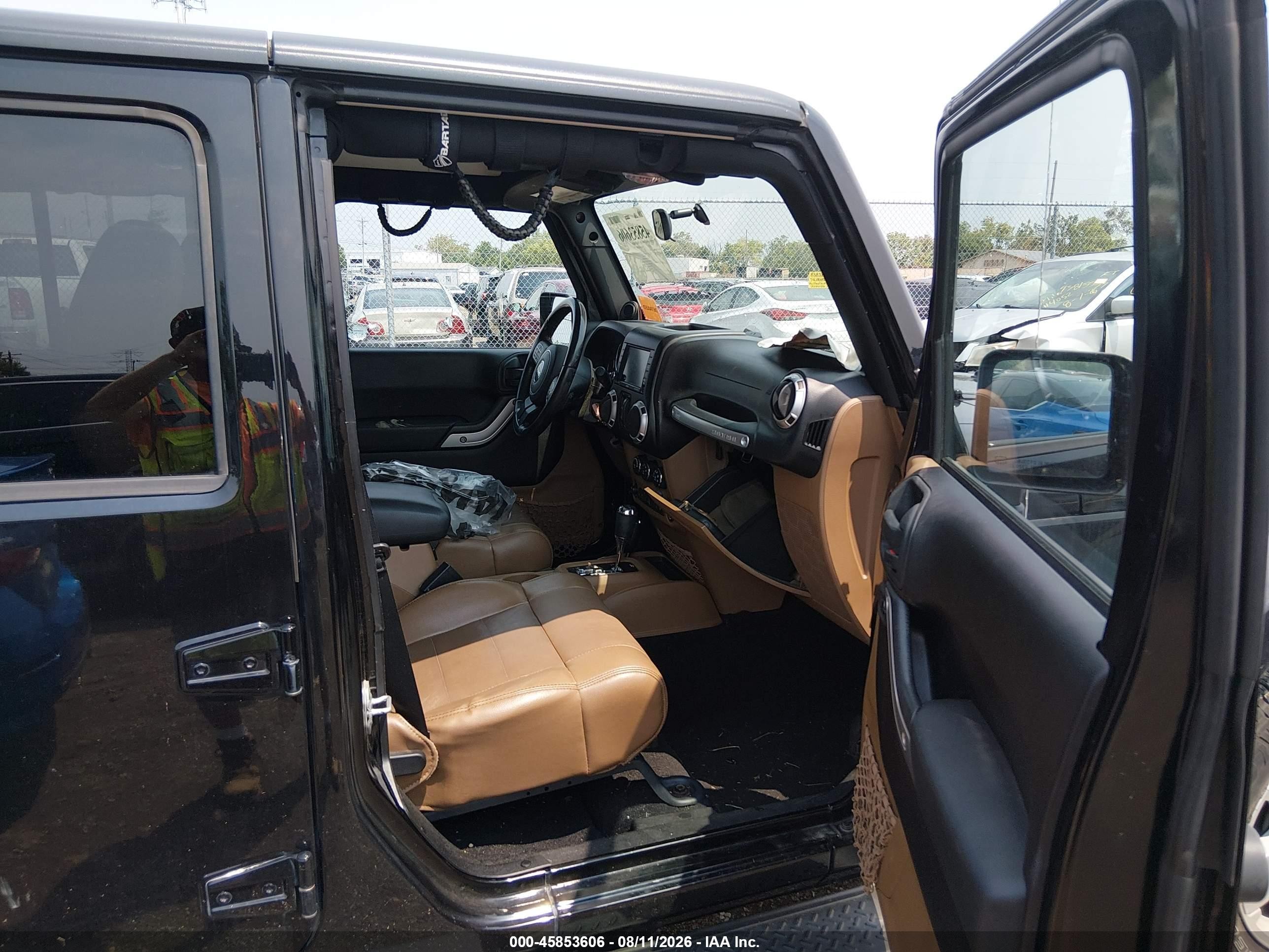 2012 Jeep Wrangler Unlimited Sahara Black vin: 1C4HJWEGXCL184326