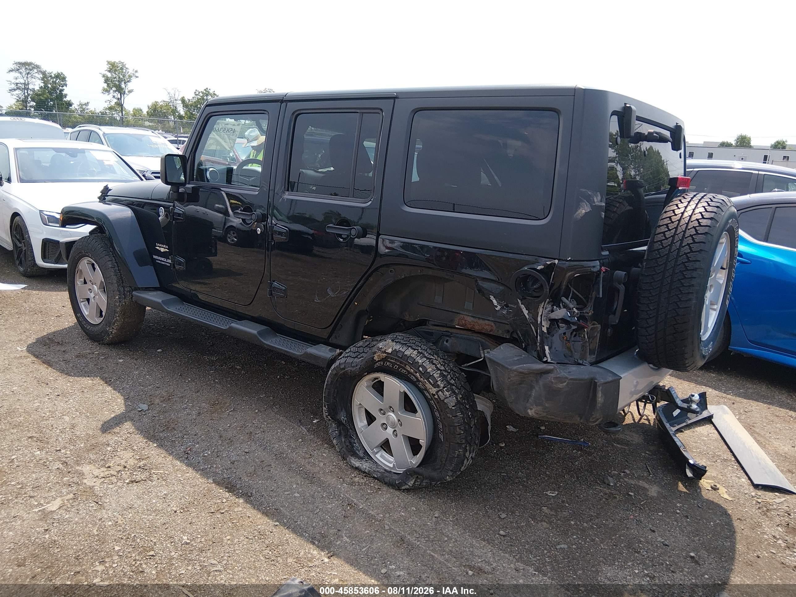 2012 Jeep Wrangler Unlimited Sahara Black vin: 1C4HJWEGXCL184326