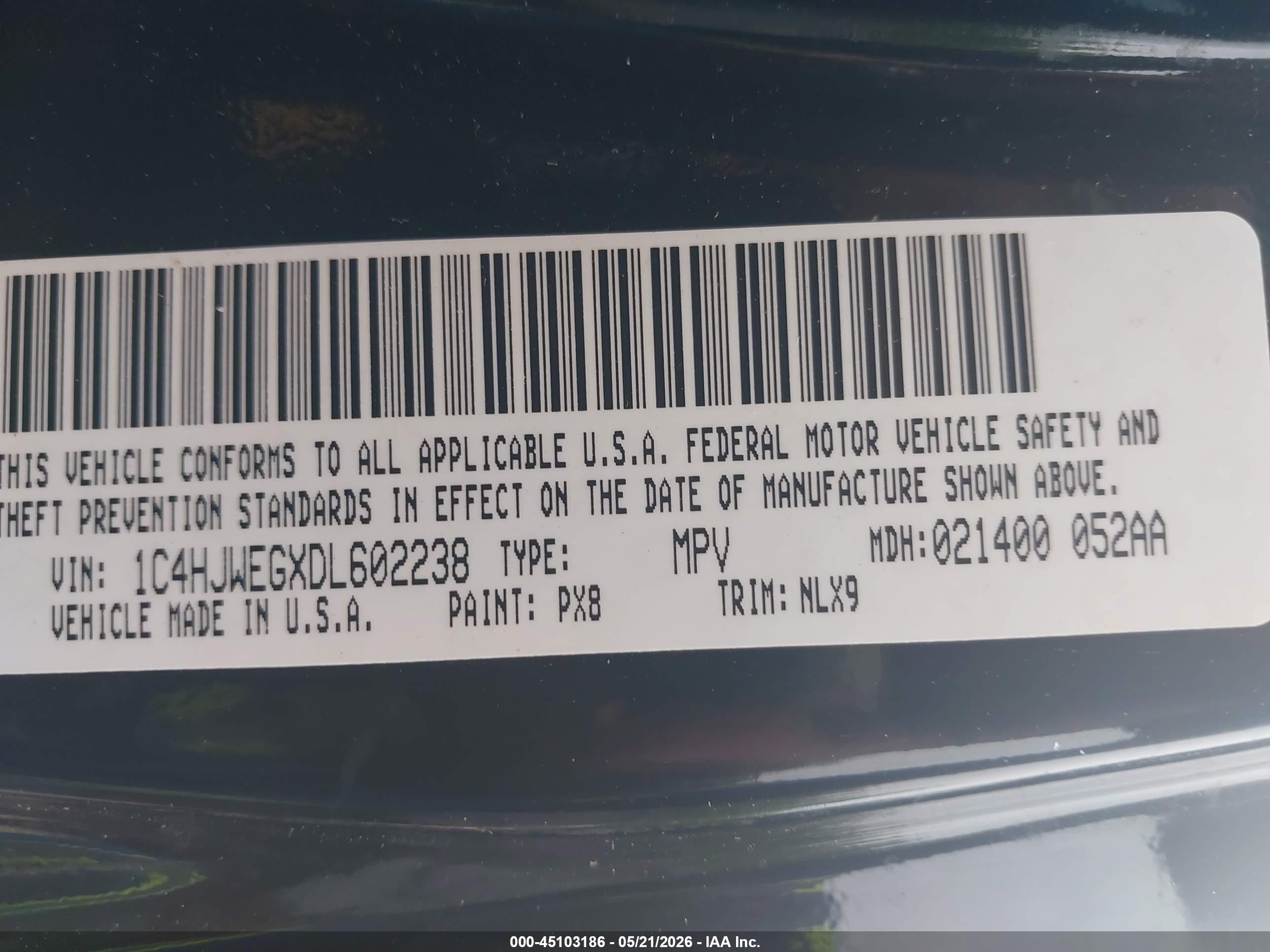 2013 Jeep Wrangler Unlimited Moab Black vin: 1C4HJWEGXDL602238