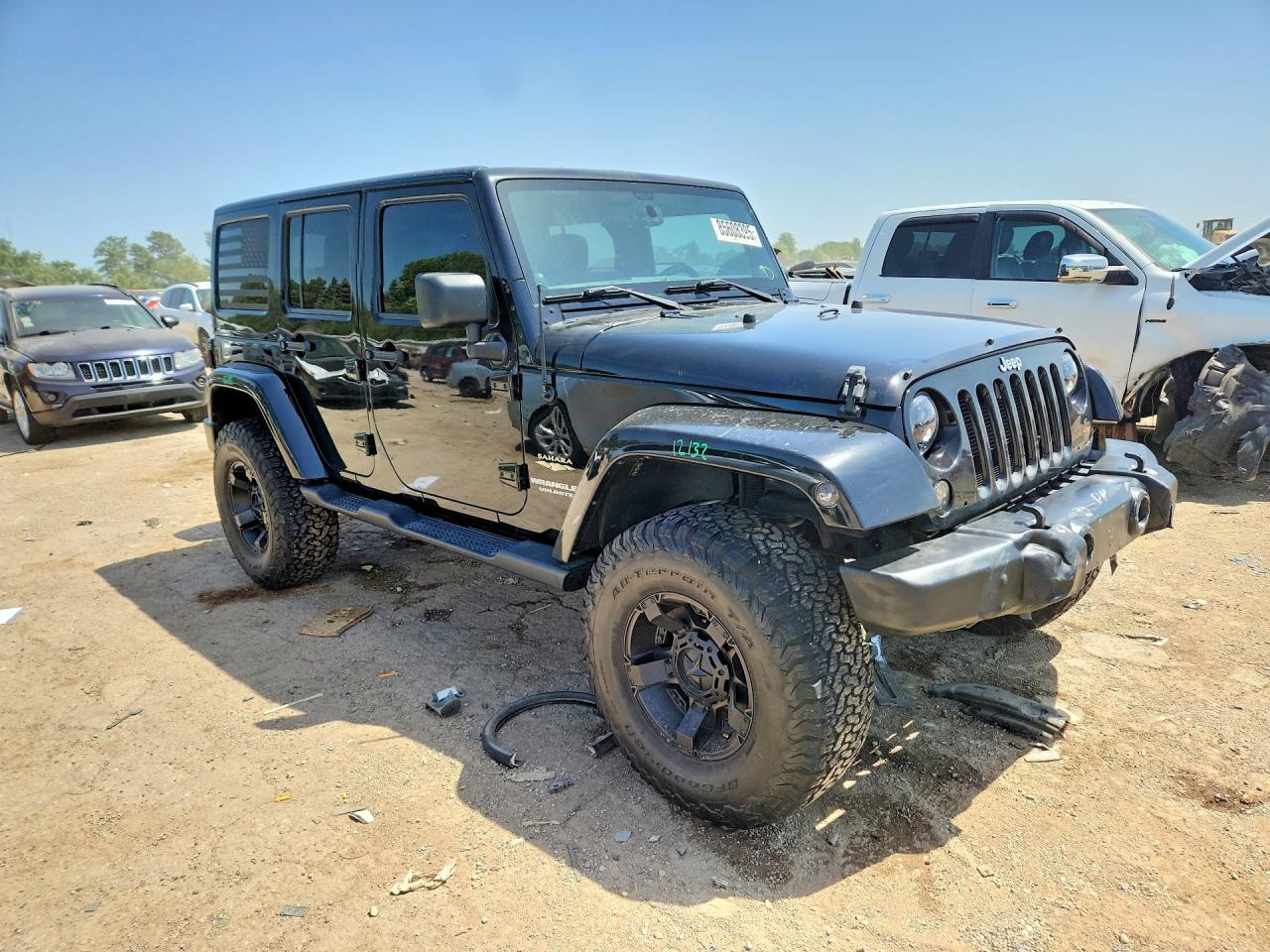 2014 Jeep Wrangler Unlimited Sahara Black vin: 1C4HJWEGXEL126056