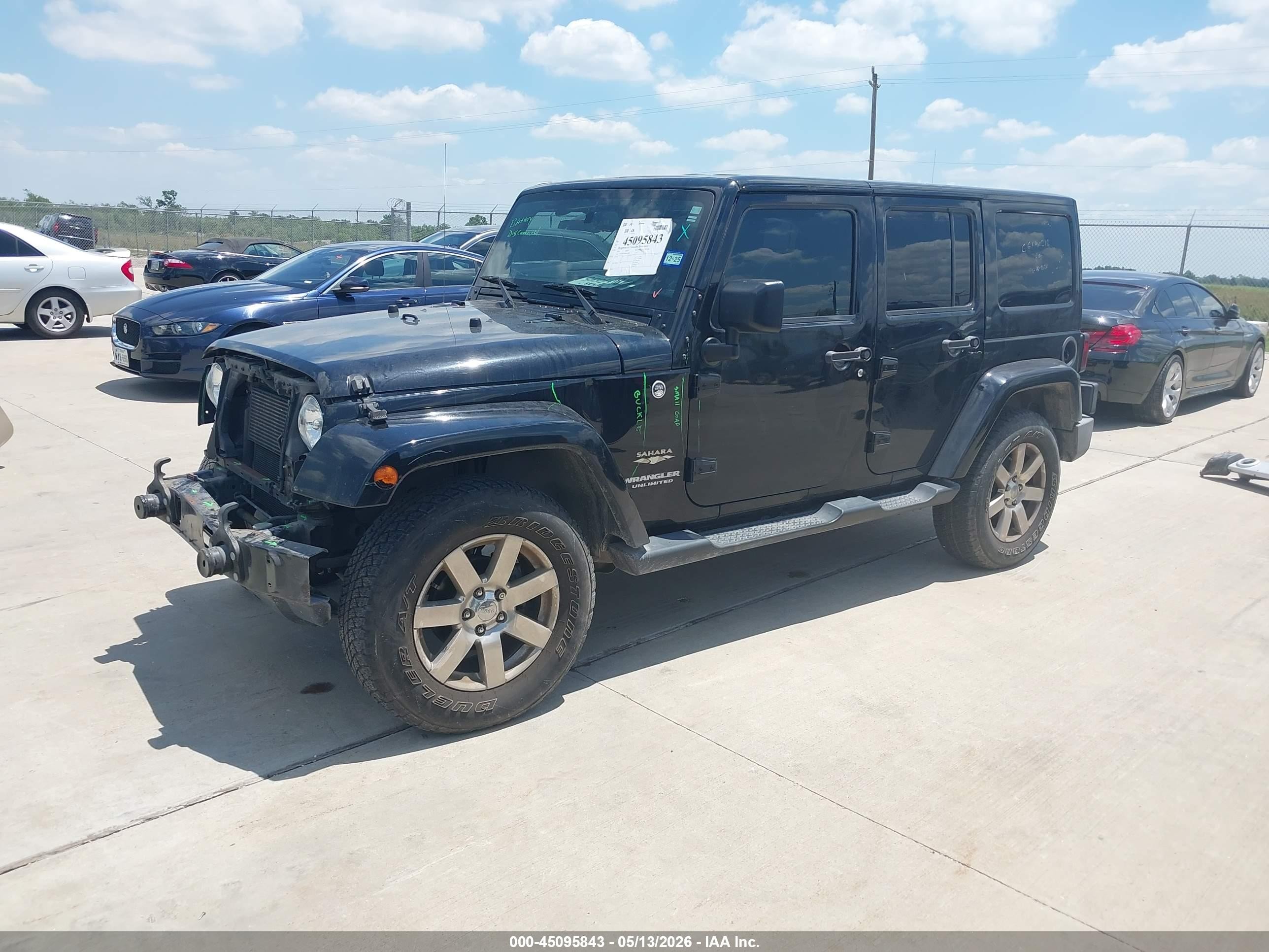 2015 Jeep Wrangler Unlimited Sahara Black vin: 1C4HJWEGXFL674690