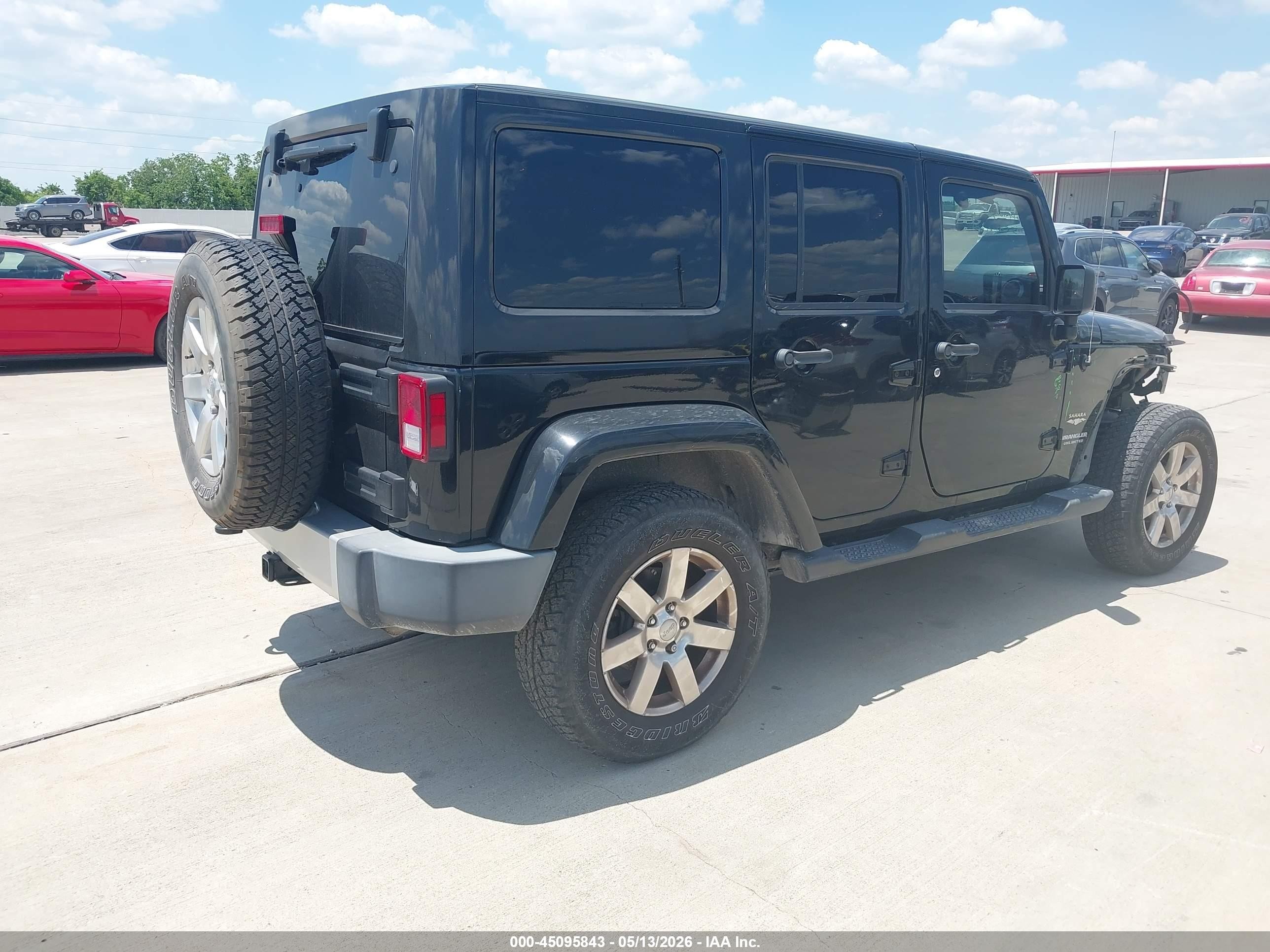 2015 Jeep Wrangler Unlimited Sahara Black vin: 1C4HJWEGXFL674690