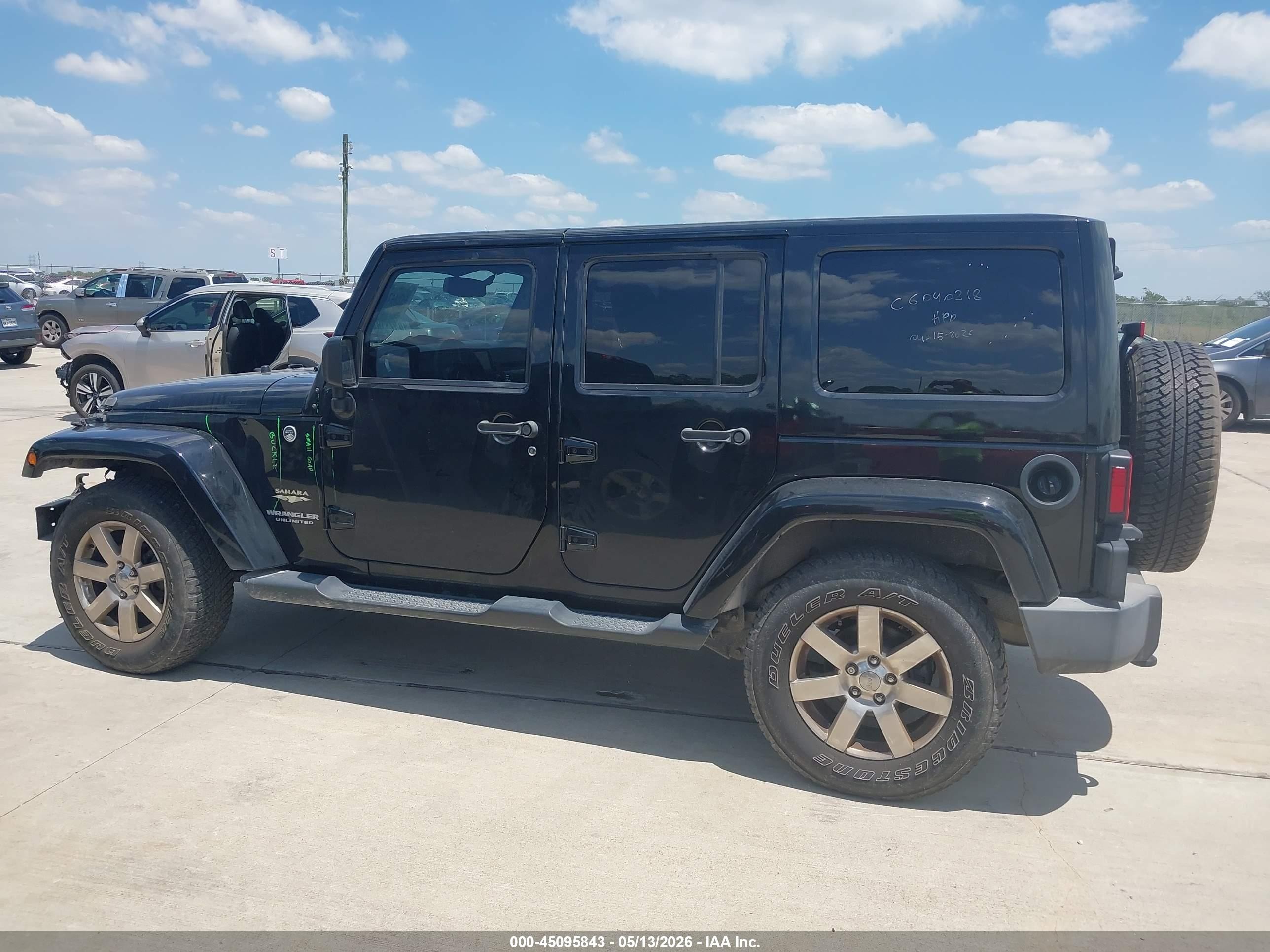 2015 Jeep Wrangler Unlimited Sahara Black vin: 1C4HJWEGXFL674690