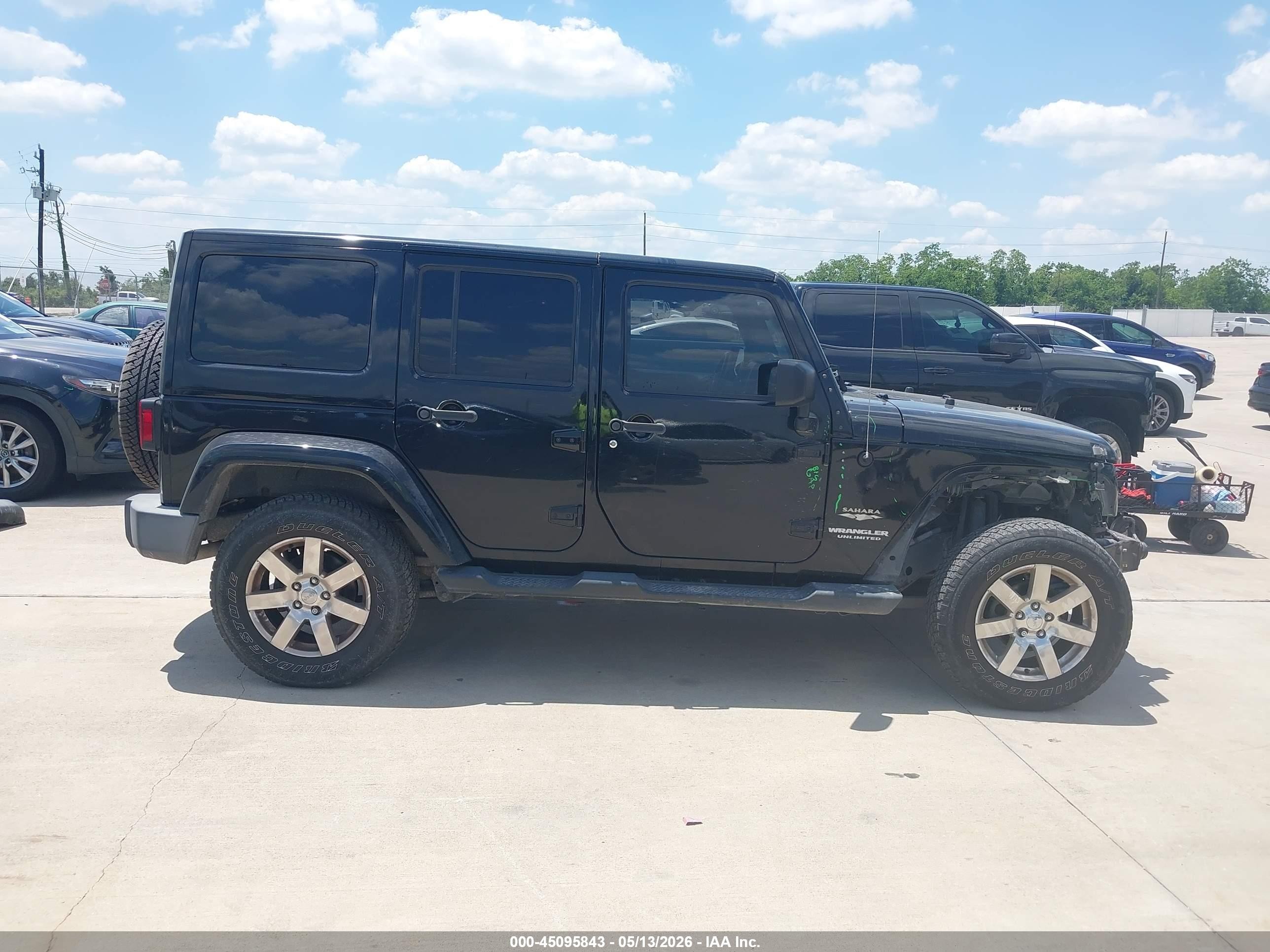 2015 Jeep Wrangler Unlimited Sahara Black vin: 1C4HJWEGXFL674690