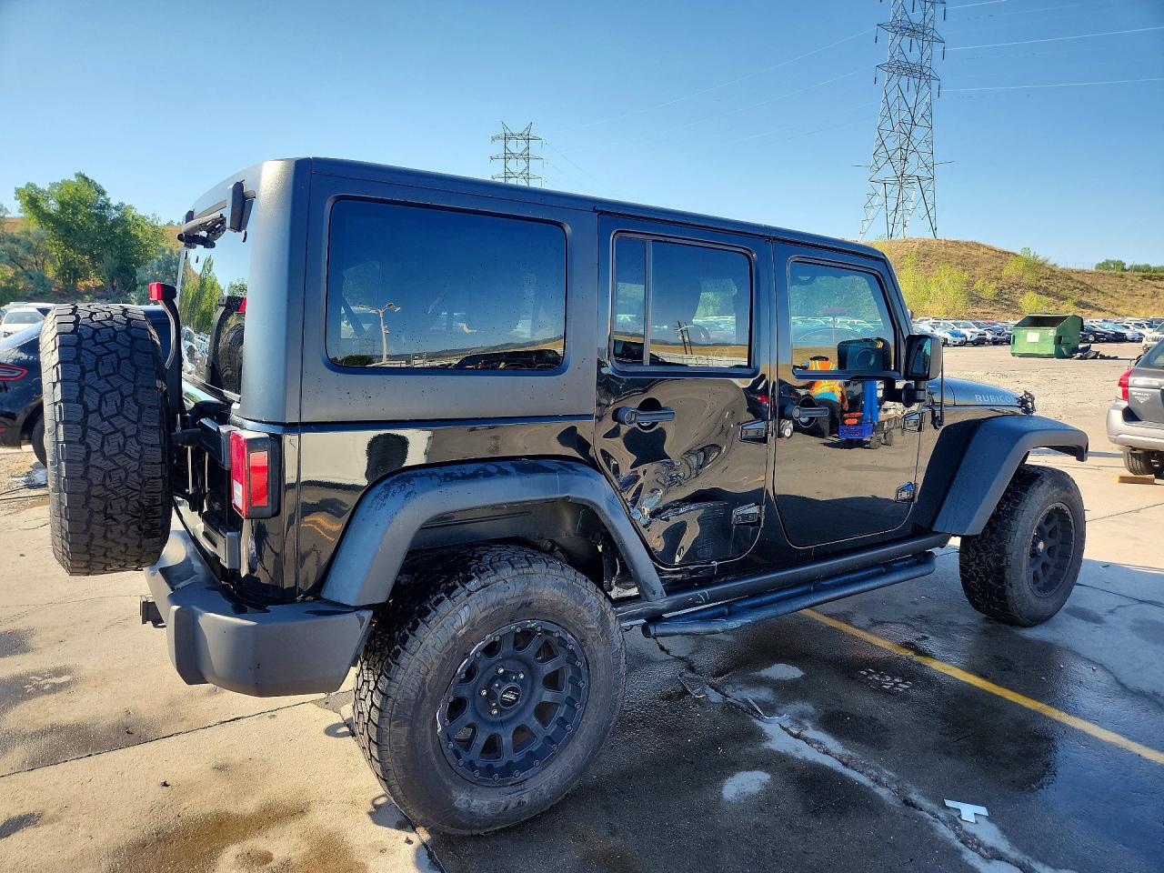2014 Jeep Wrangler Unlimited Rubicon Black vin: 1C4HJWFG1EL118748