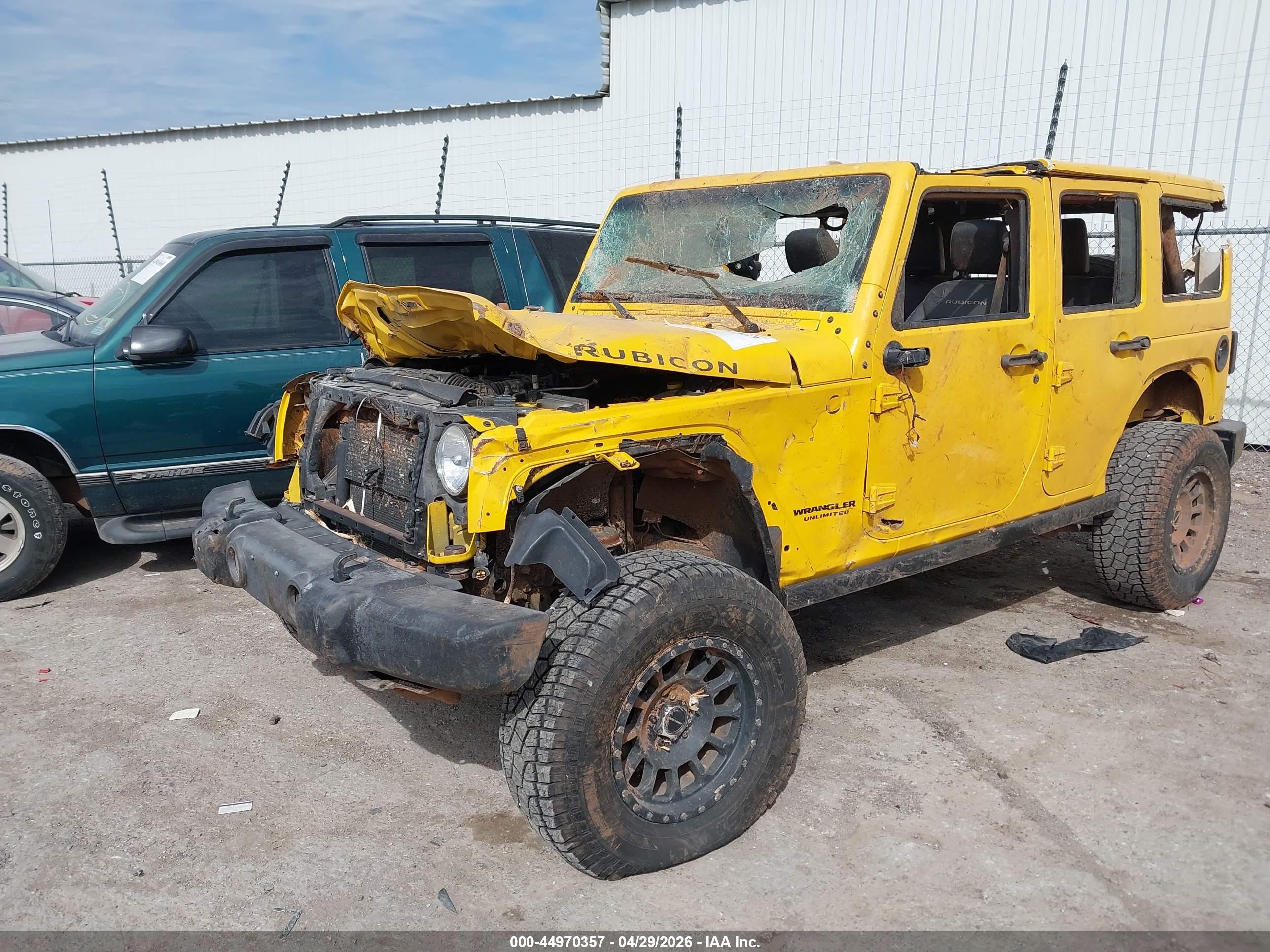 2015 Jeep Wrangler Unlimited Rubicon Yellow vin: 1C4HJWFG1FL667058