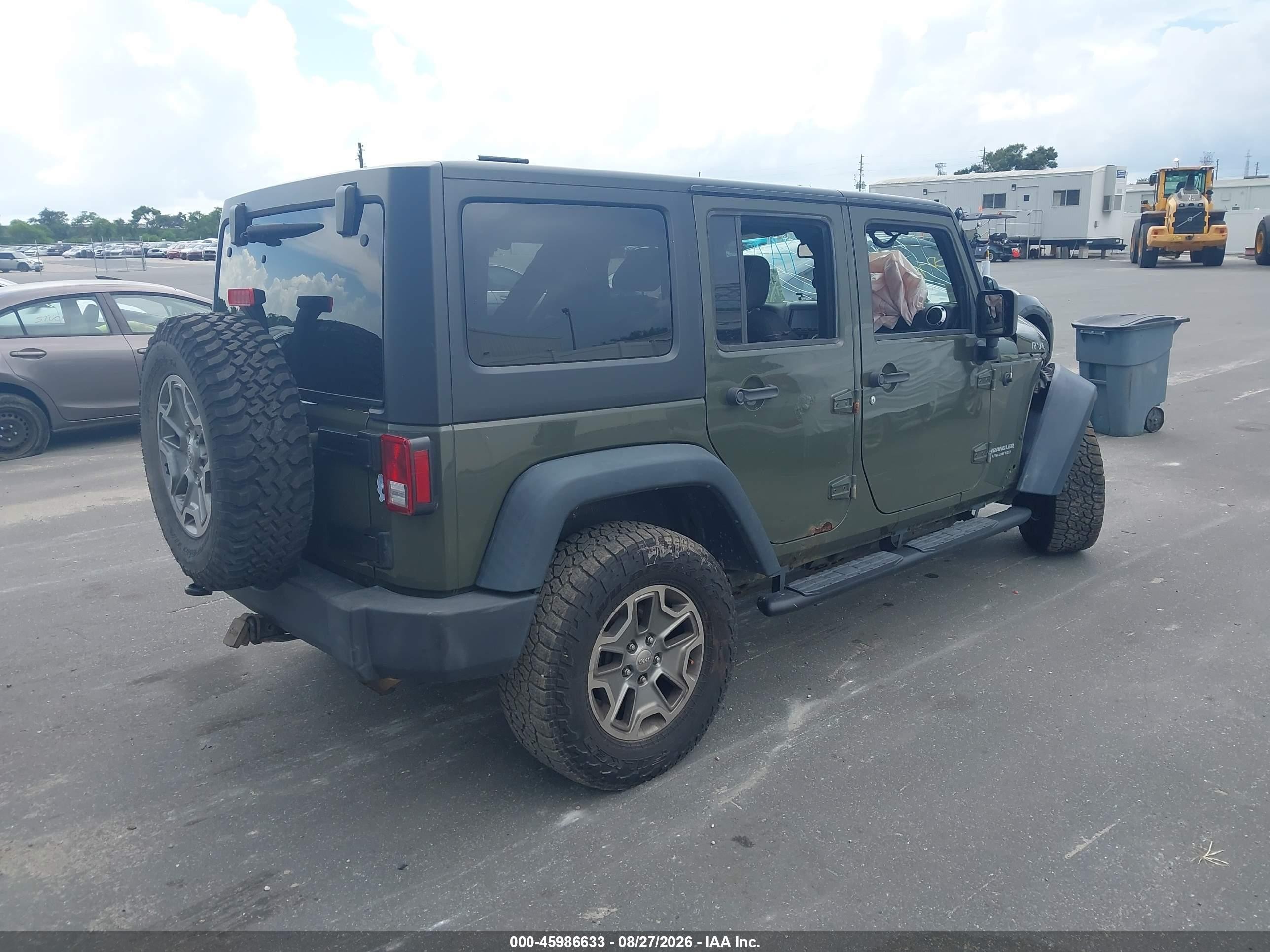 2015 Jeep Wrangler Unlimited Rubicon Green vin: 1C4HJWFG2FL768433