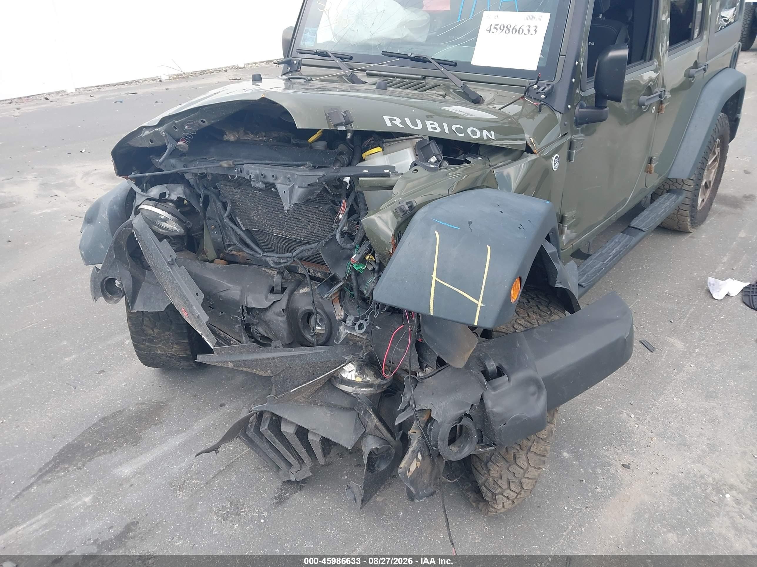 2015 Jeep Wrangler Unlimited Rubicon Green vin: 1C4HJWFG2FL768433