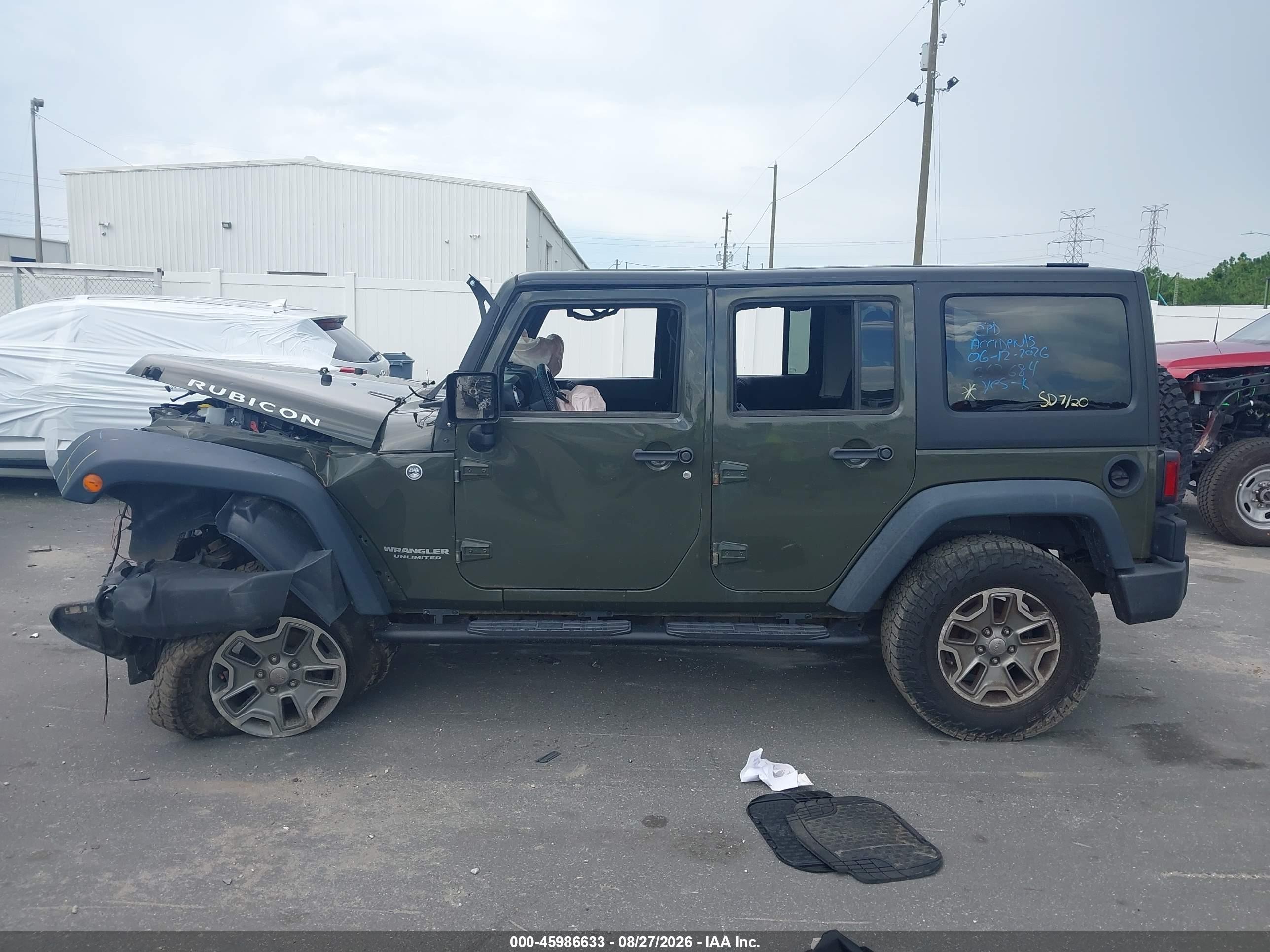 2015 Jeep Wrangler Unlimited Rubicon Green vin: 1C4HJWFG2FL768433