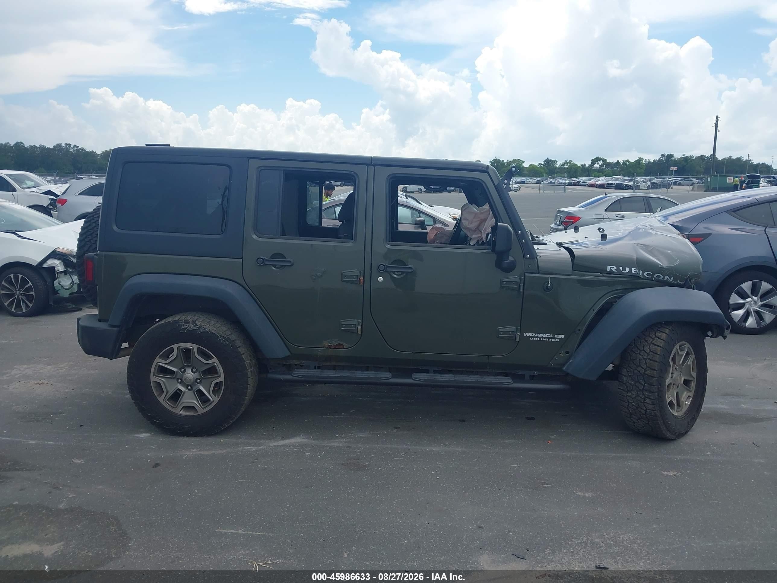 2015 Jeep Wrangler Unlimited Rubicon Green vin: 1C4HJWFG2FL768433