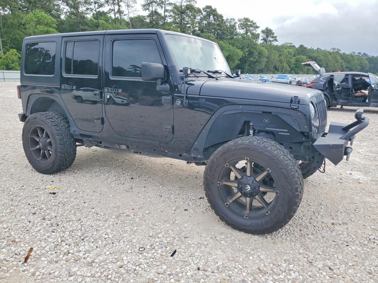2015 Jeep Wrangler Unlimited Rubicon Black vin: 1C4HJWFG4FL542491