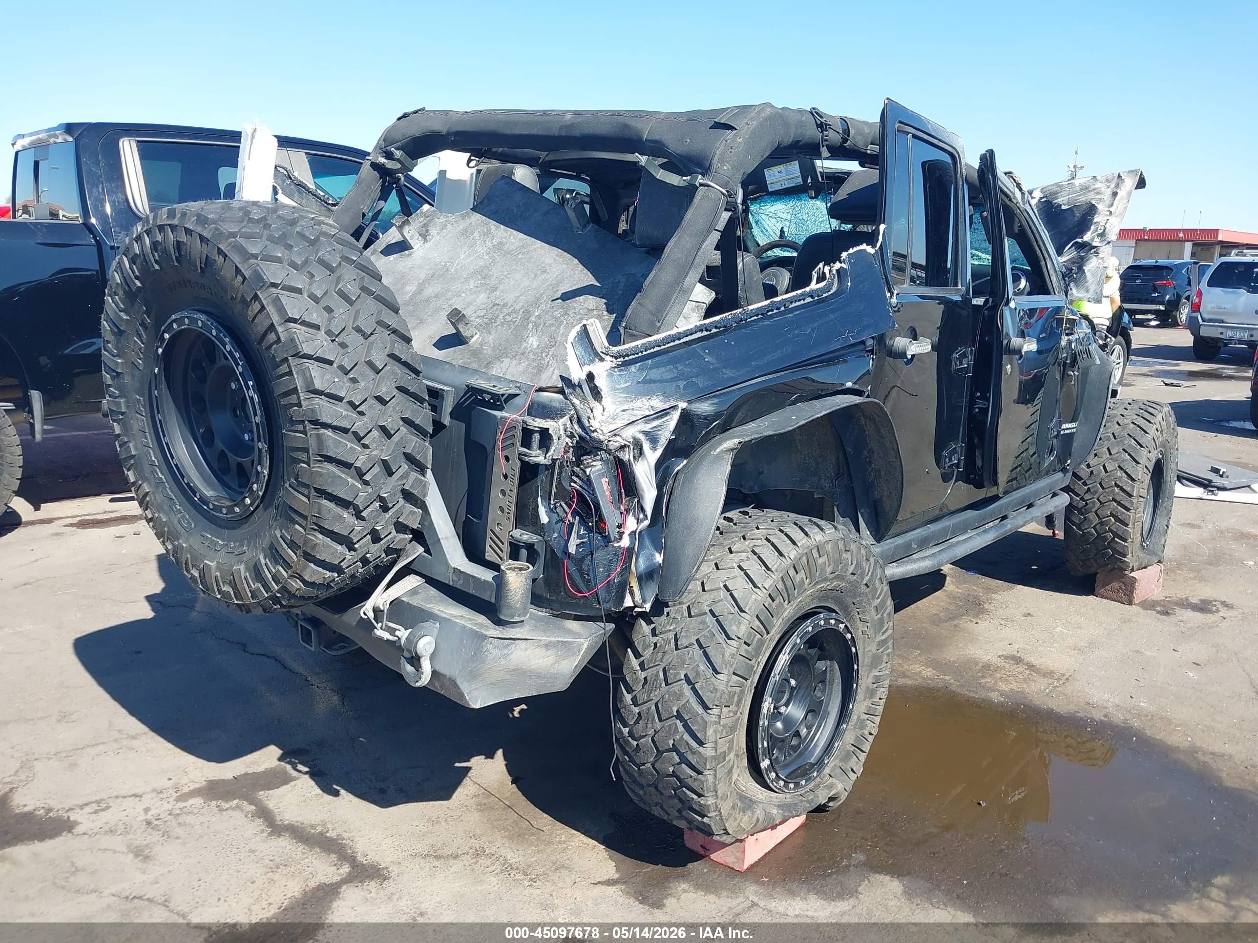 2015 Jeep Wrangler Unlimited Rubicon Black vin: 1C4HJWFG4FL682220