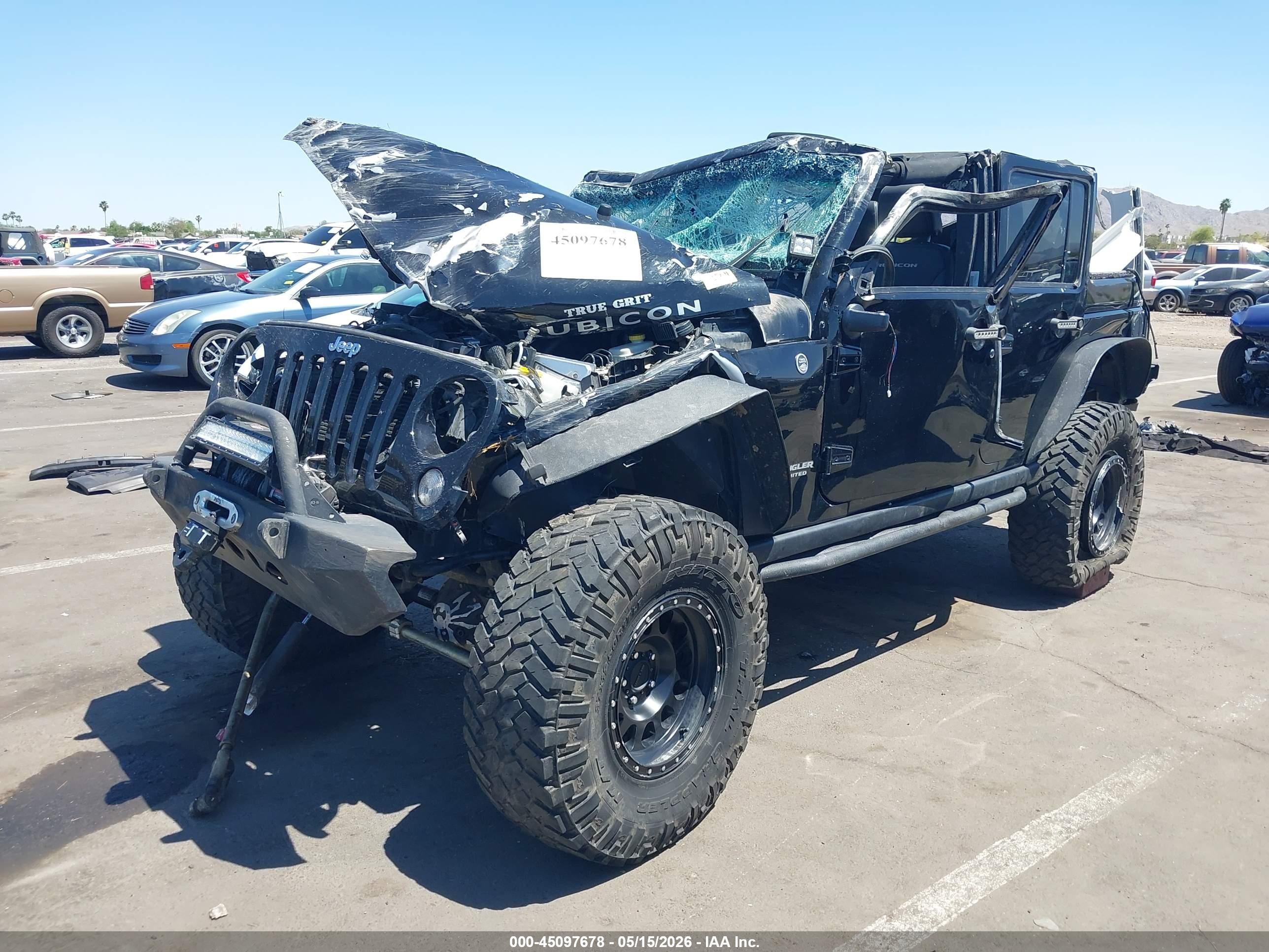 2015 Jeep Wrangler Unlimited Rubicon Black vin: 1C4HJWFG4FL682220