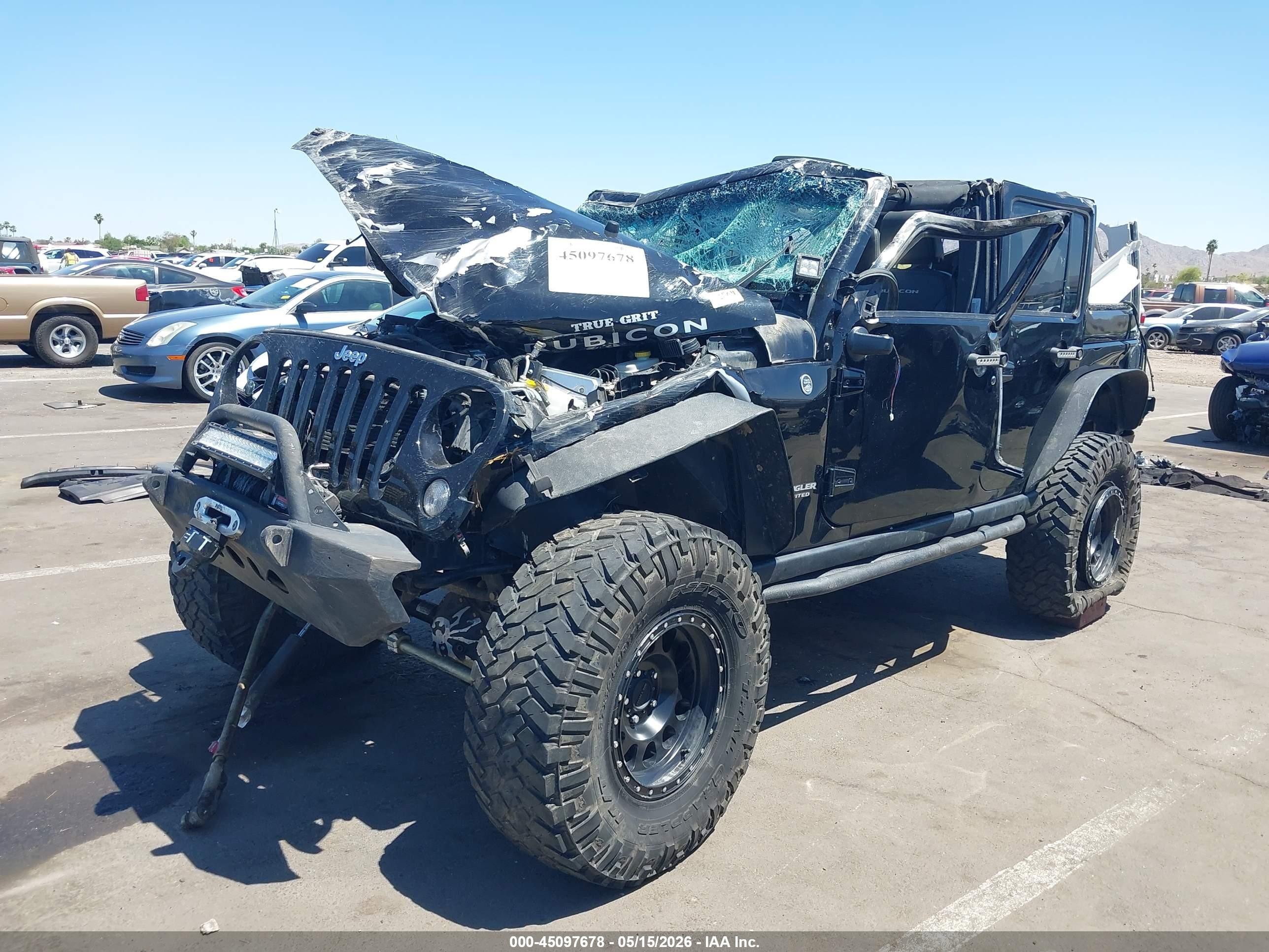 2015 Jeep Wrangler Unlimited Rubicon Black vin: 1C4HJWFG4FL682220