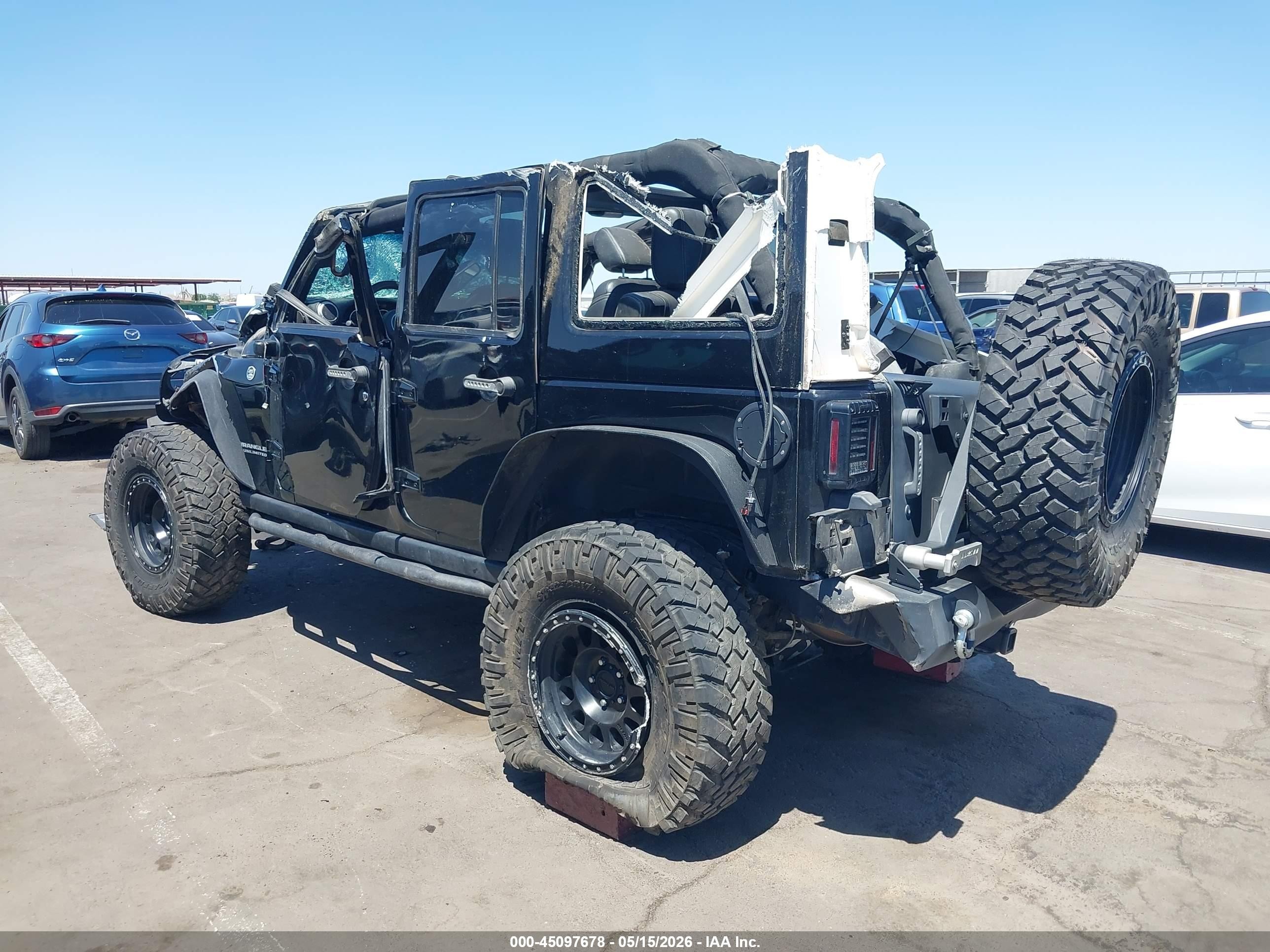 2015 Jeep Wrangler Unlimited Rubicon Black vin: 1C4HJWFG4FL682220