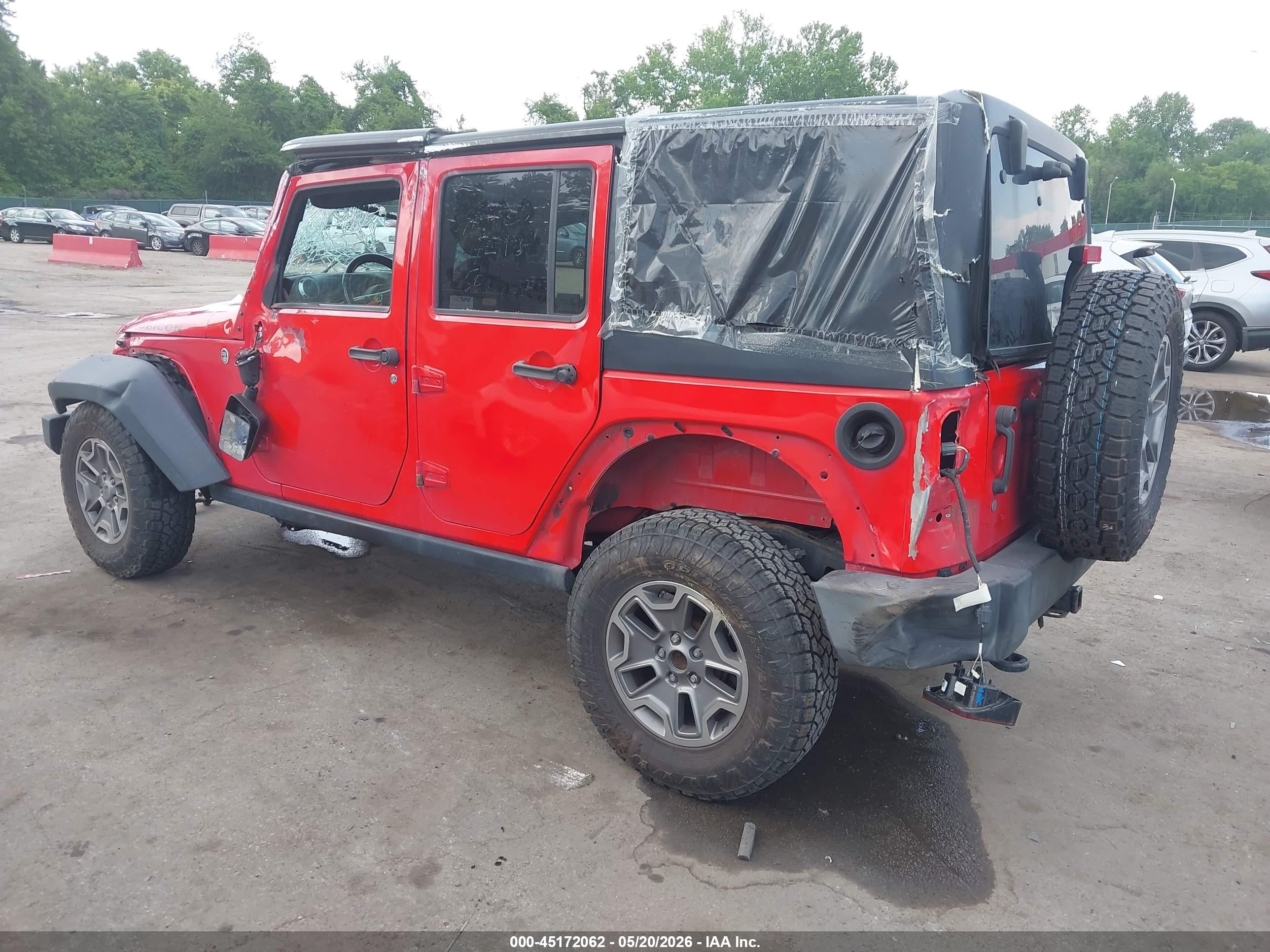 2015 Jeep Wrangler Unlimited Rubicon Red vin: 1C4HJWFG4FL757580