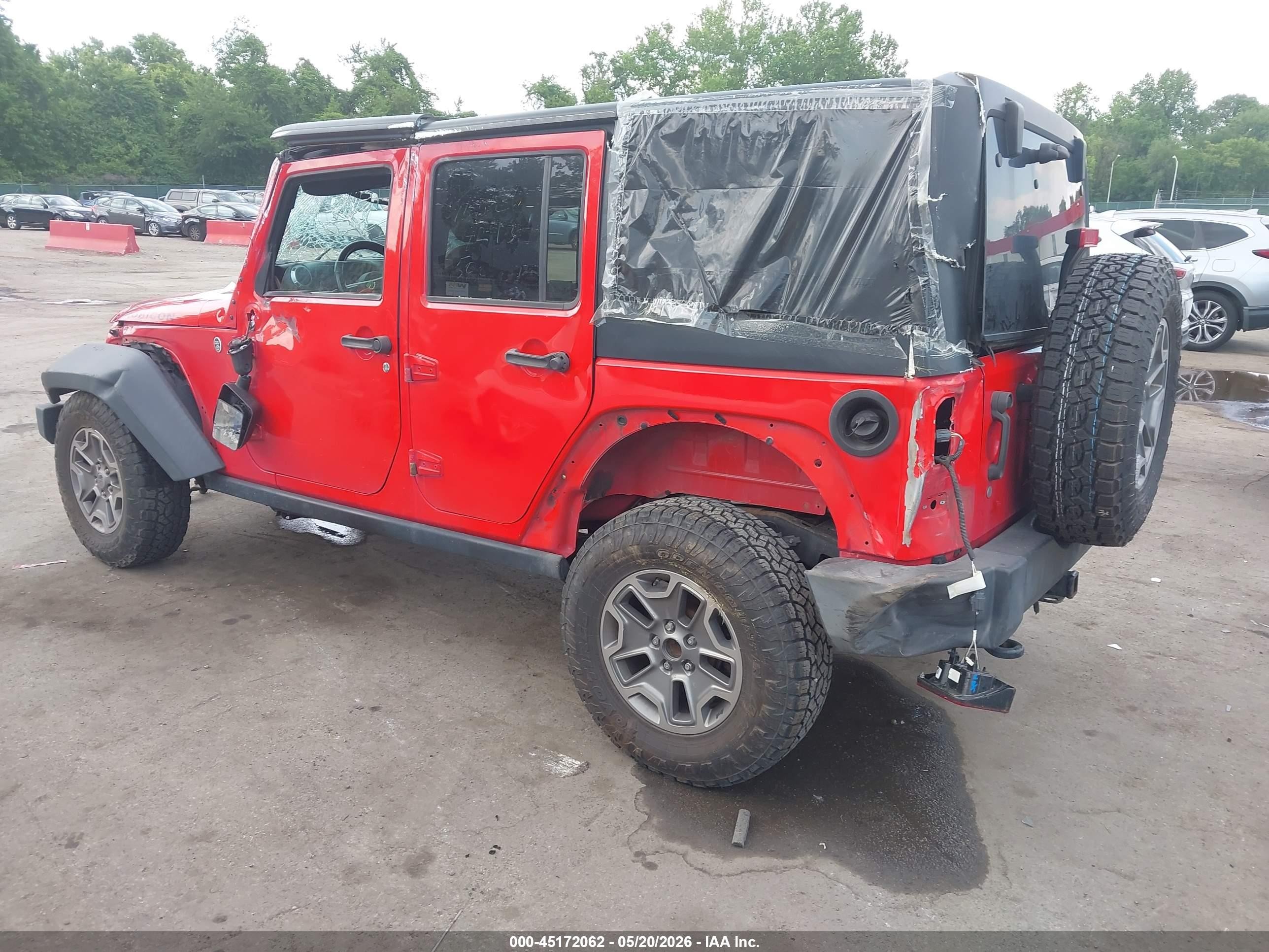 2015 Jeep Wrangler Unlimited Rubicon Red vin: 1C4HJWFG4FL757580
