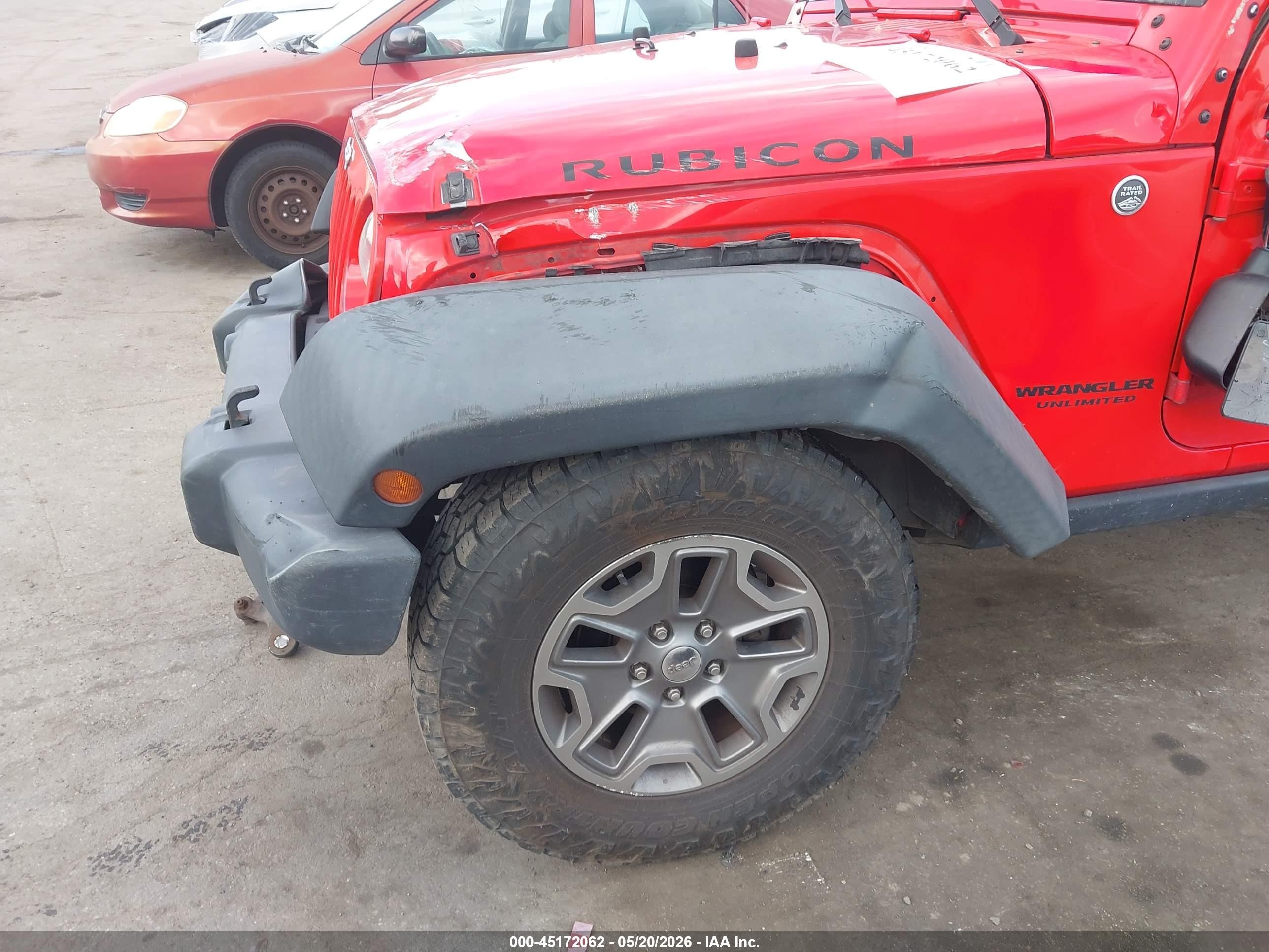 2015 Jeep Wrangler Unlimited Rubicon Red vin: 1C4HJWFG4FL757580