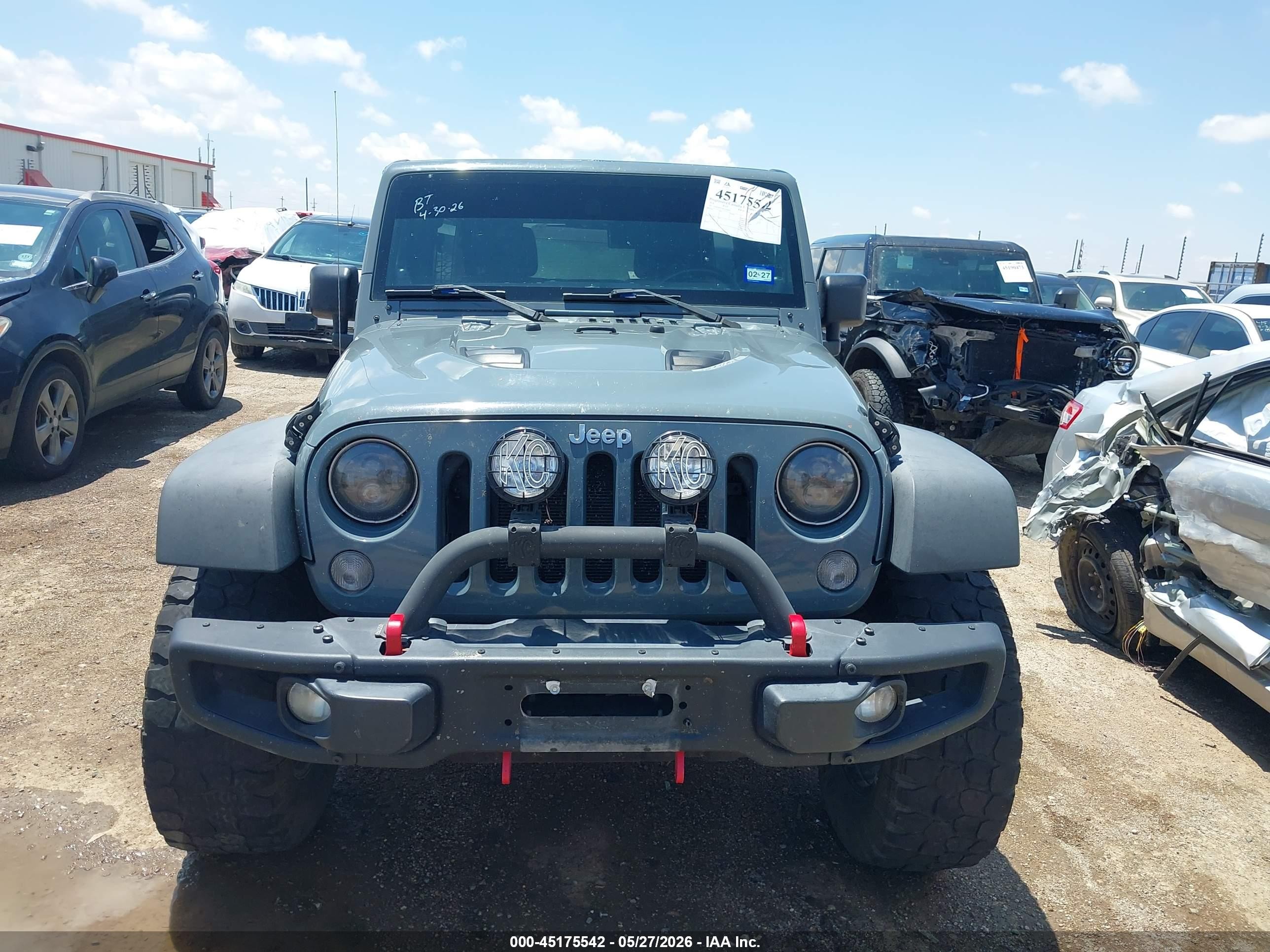 2014 Jeep Wrangler Unlimited Rubicon X Gray vin: 1C4HJWFG5EL314434