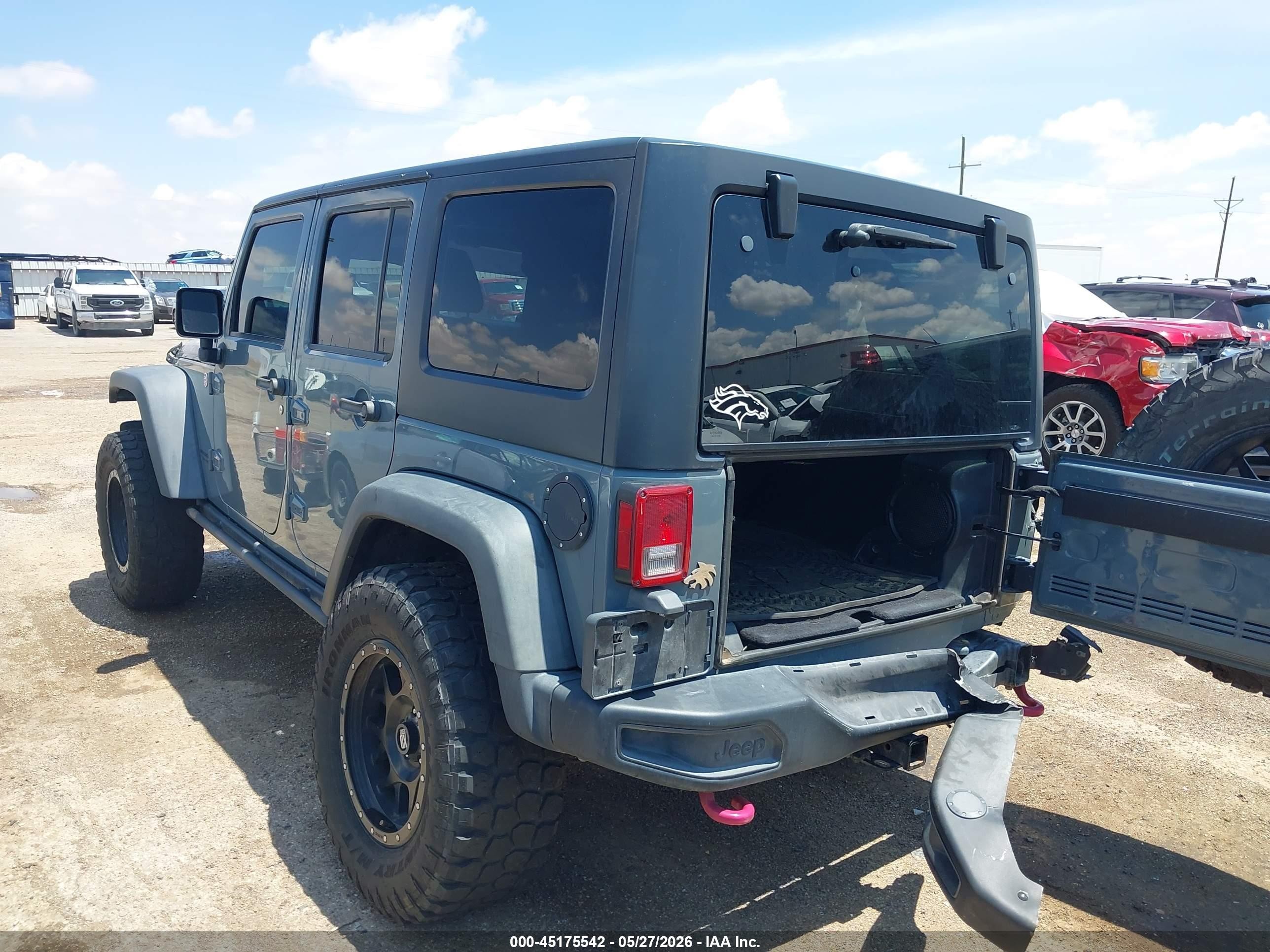 2014 Jeep Wrangler Unlimited Rubicon X Gray vin: 1C4HJWFG5EL314434
