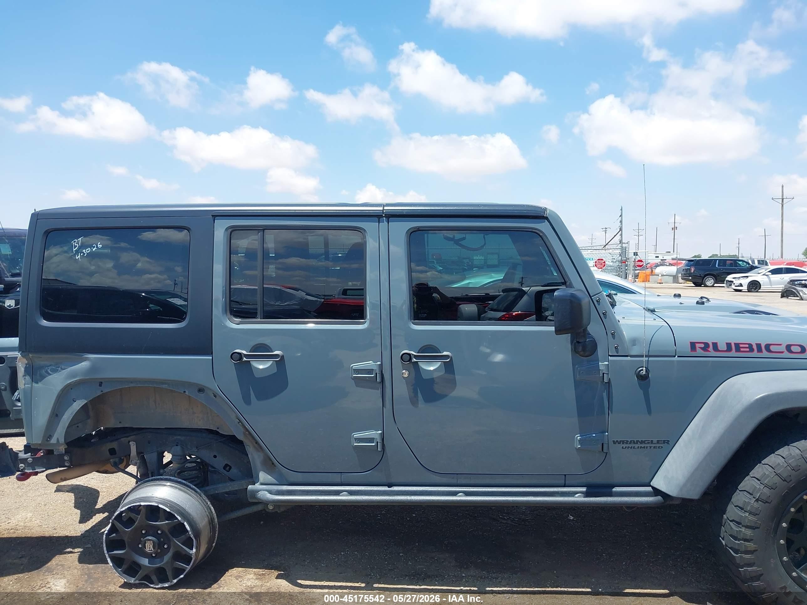 2014 Jeep Wrangler Unlimited Rubicon X Gray vin: 1C4HJWFG5EL314434