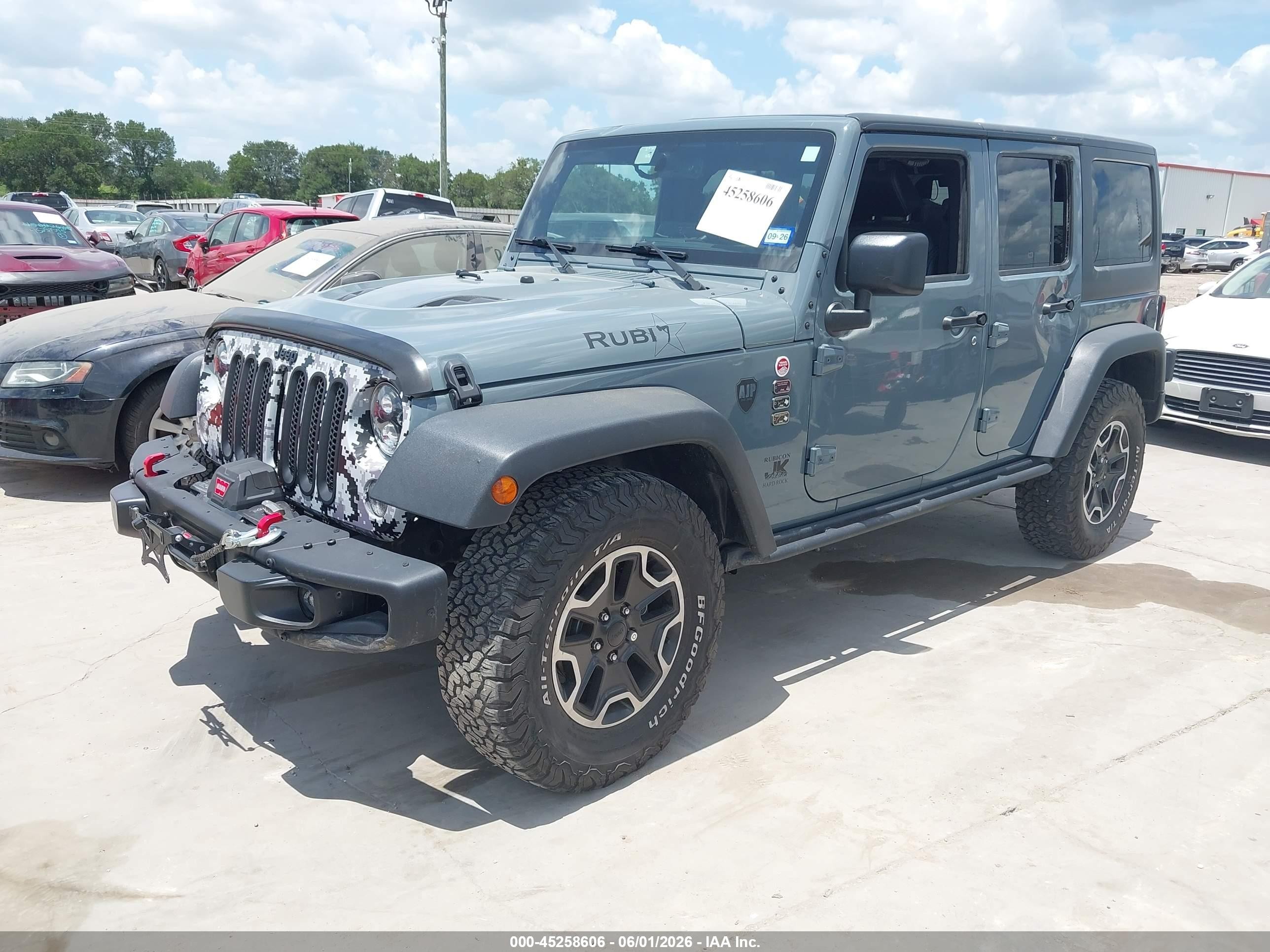 2015 Jeep Wrangler Unlimited Rubicon Hard Rock Blue vin: 1C4HJWFG5FL648240