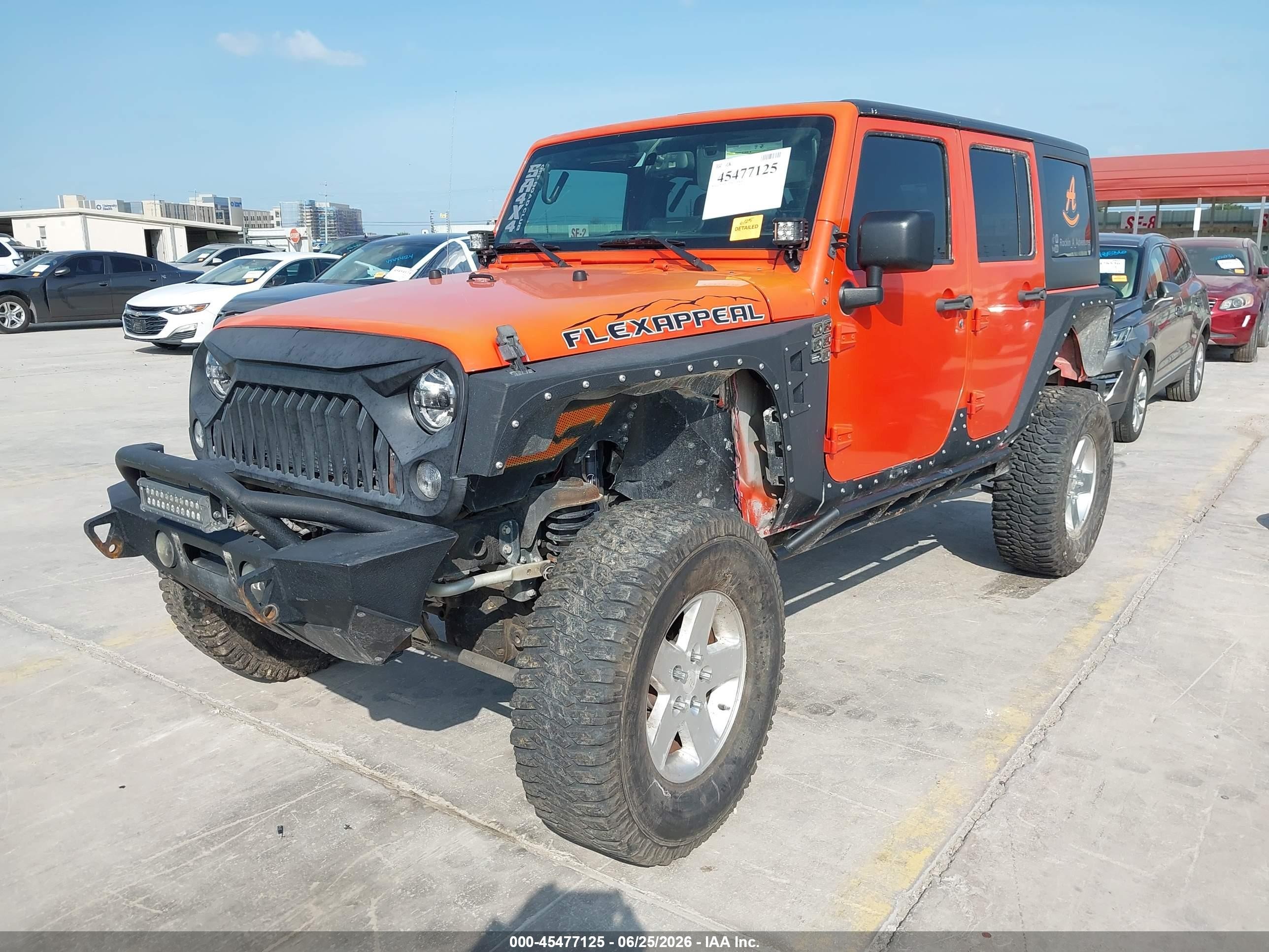 2015 Jeep Wrangler Unlimited Rubicon Orange vin: 1C4HJWFG5FL734535