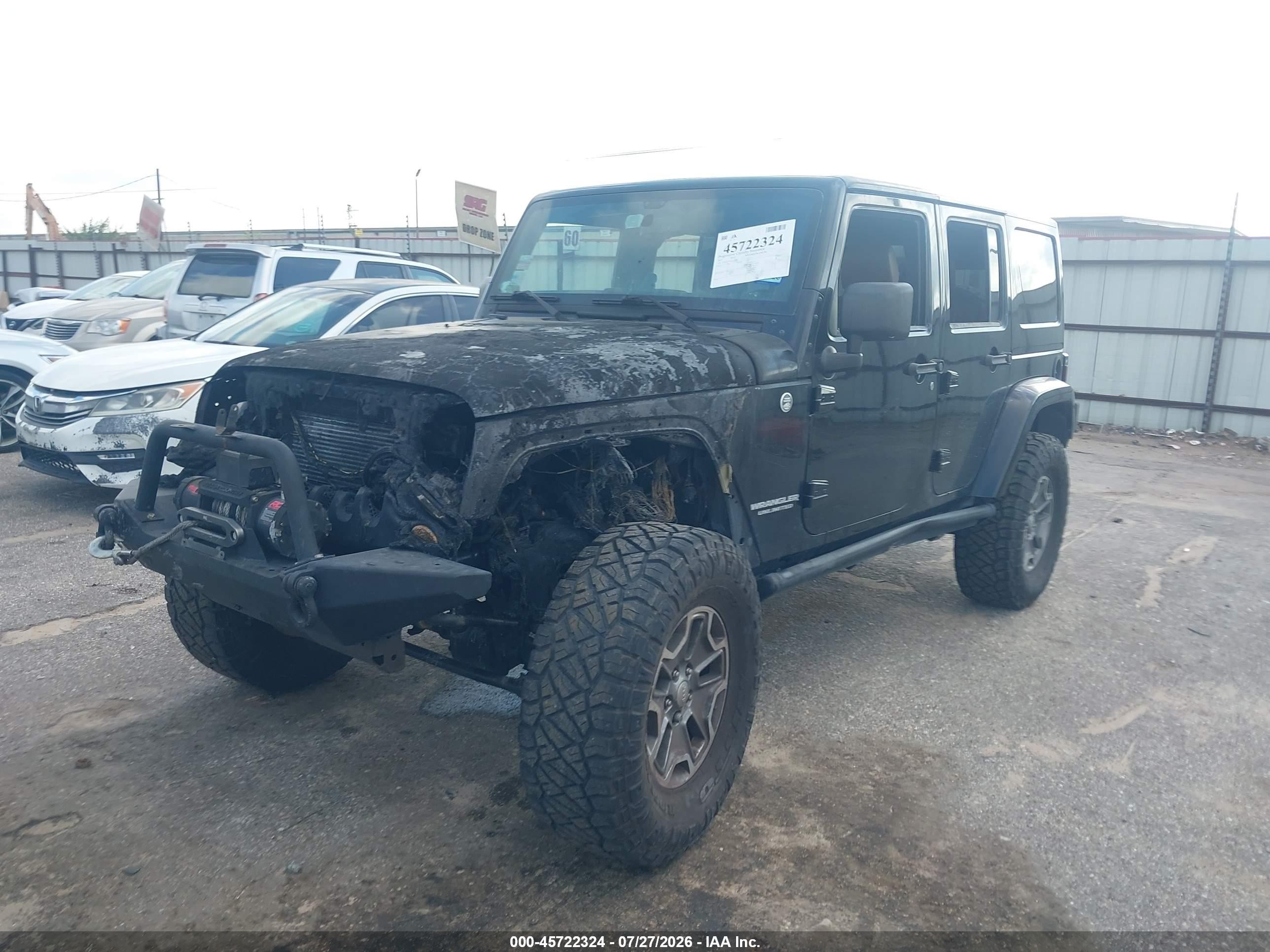2013 Jeep Wrangler Unlimited Rubicon Black vin: 1C4HJWFG6DL524443