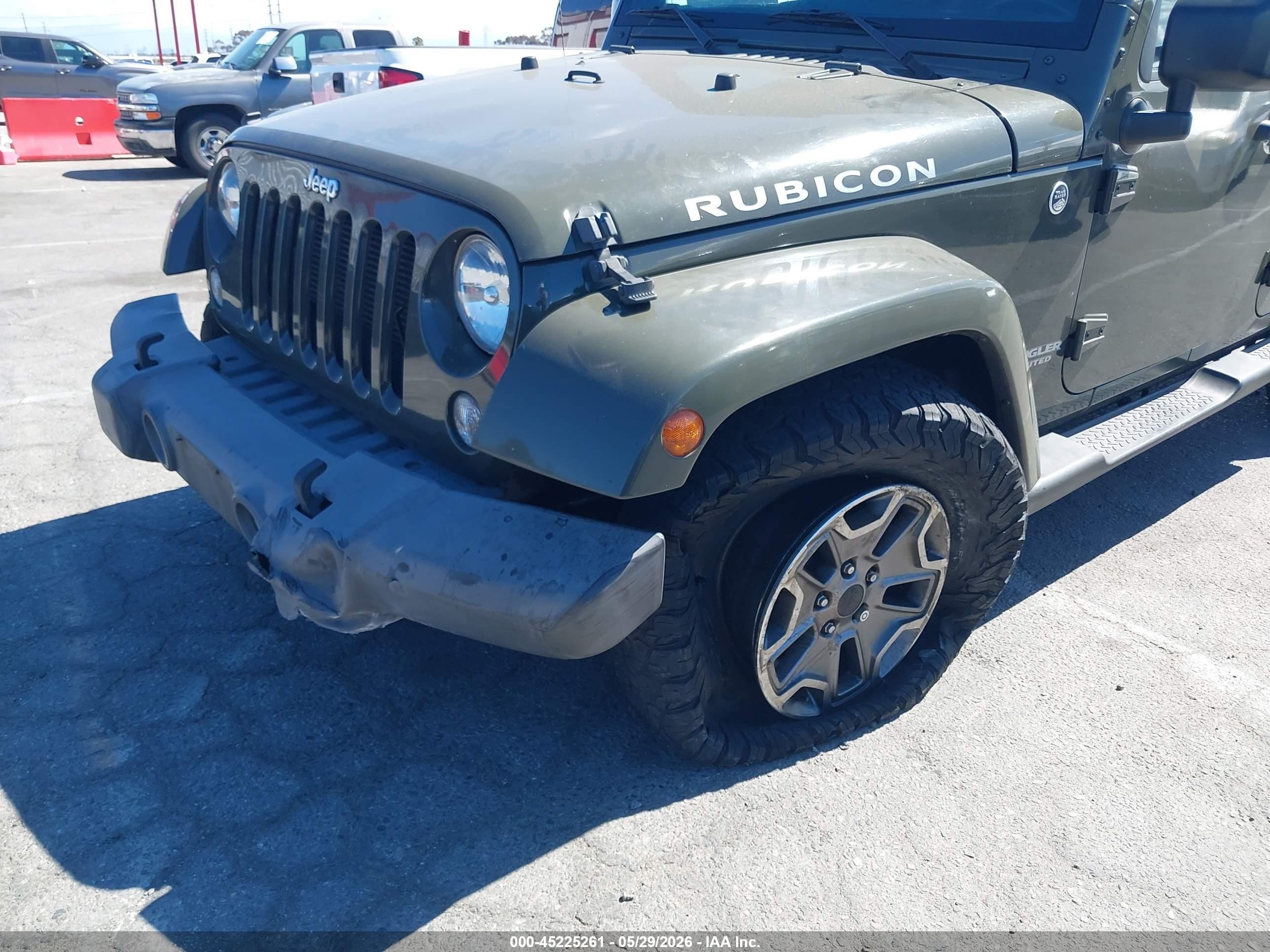 2015 Jeep Wrangler Unlimited Rubicon Green vin: 1C4HJWFG6FL570759