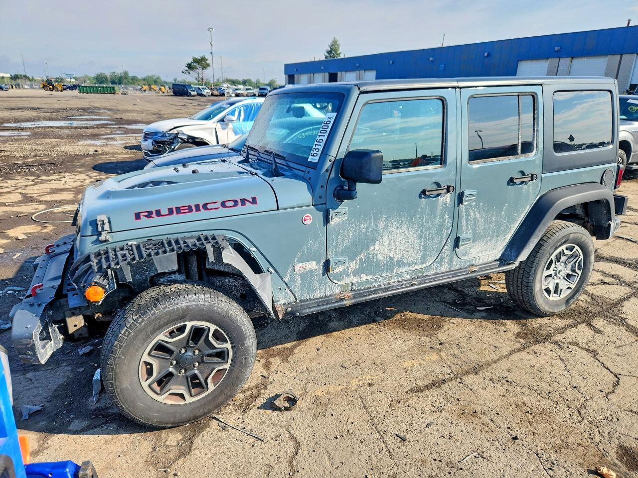 2013 Jeep Wrangler Unlimited Rubicon Бирюзовый vin: 1C4HJWFG7DL665487