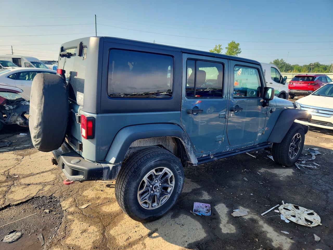 2013 Jeep Wrangler Unlimited Rubicon Бирюзовый vin: 1C4HJWFG7DL665487