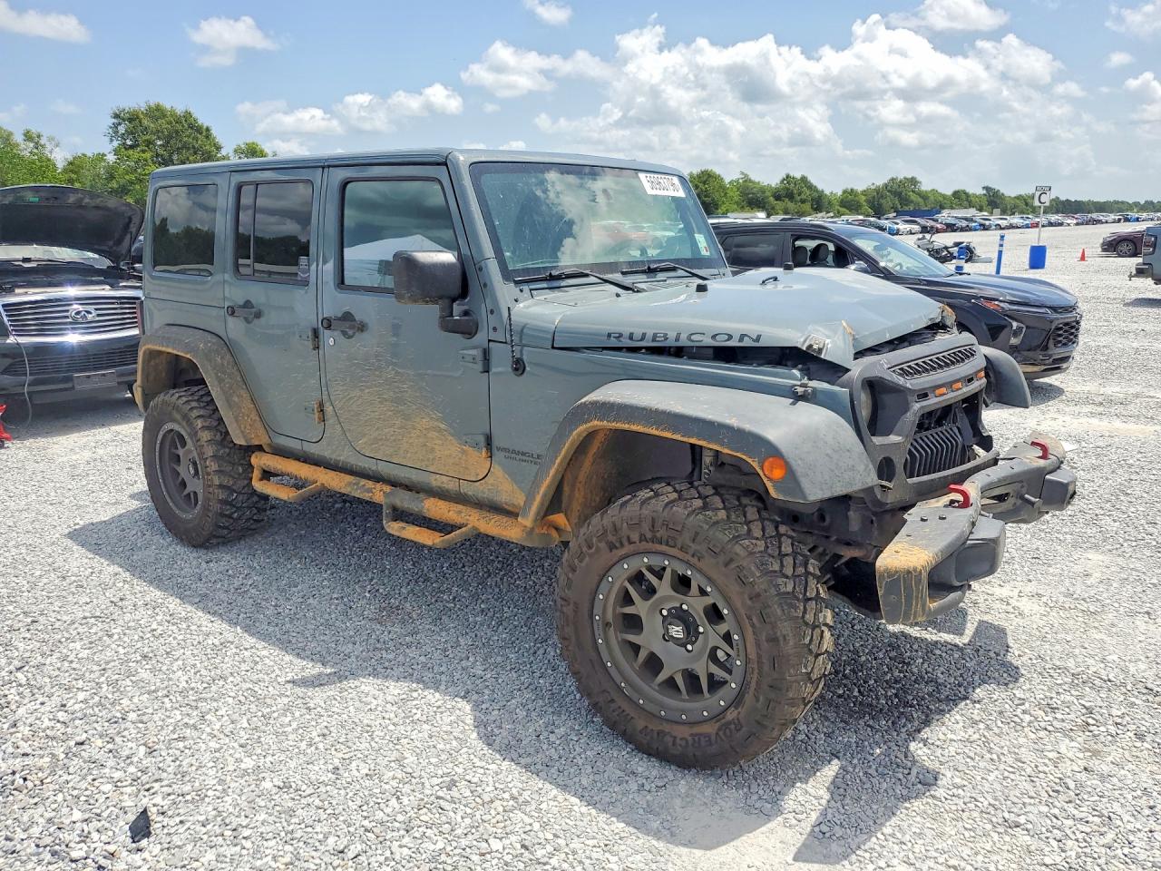 2014 Jeep Wrangler Unlimited Rubicon Gray vin: 1C4HJWFG7EL166335