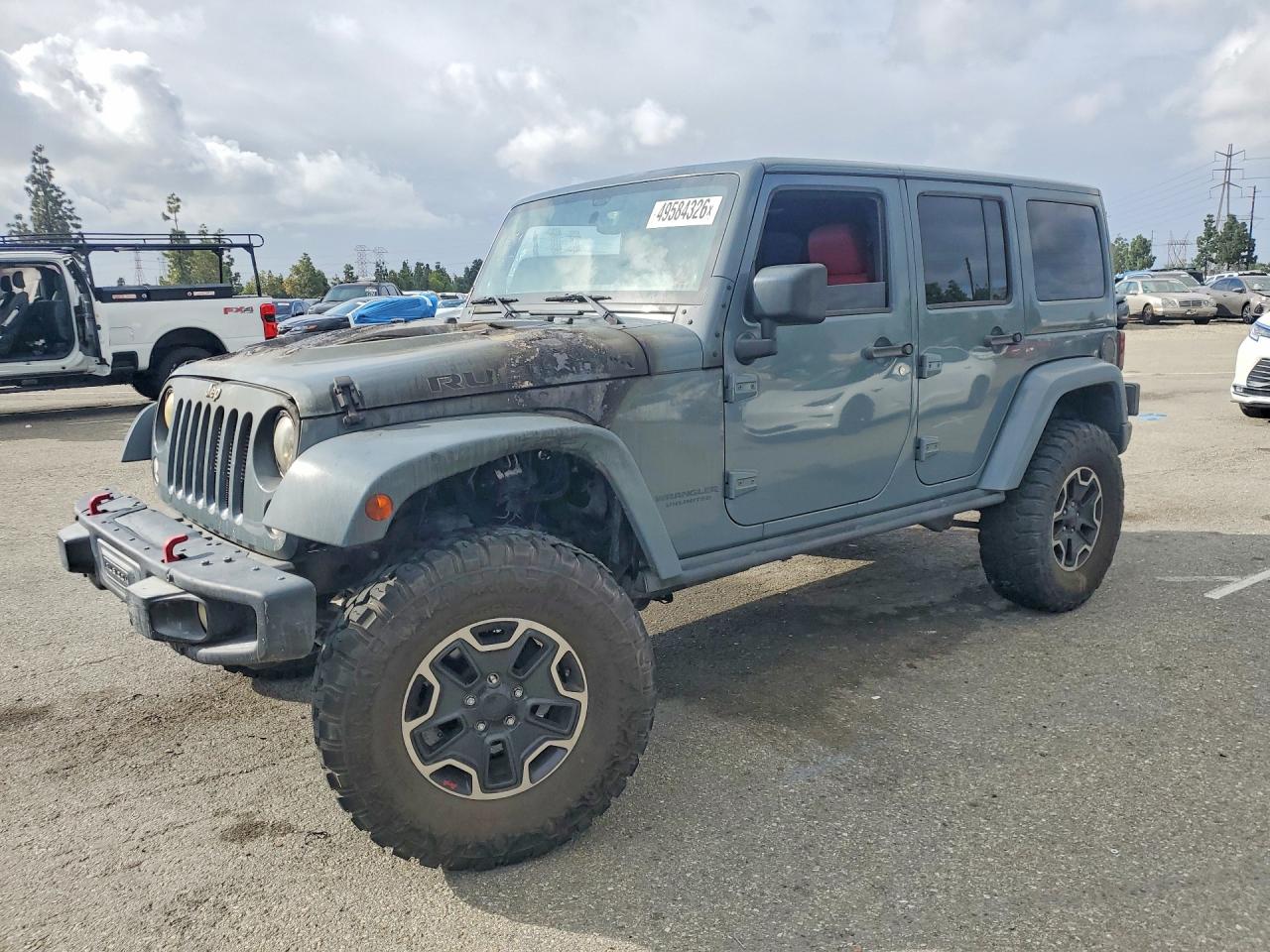 2014 Jeep Wrangler Unlimited Rubicon Gray vin: 1C4HJWFG7EL173978