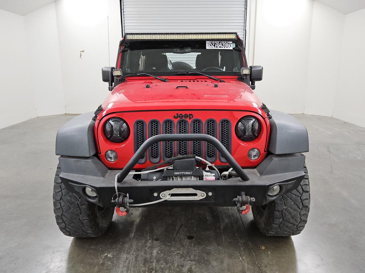 2014 Jeep Wrangler Unlimited Rubicon Red vin: 1C4HJWFG8EL118357 Damage: Hood, Chipped, 4