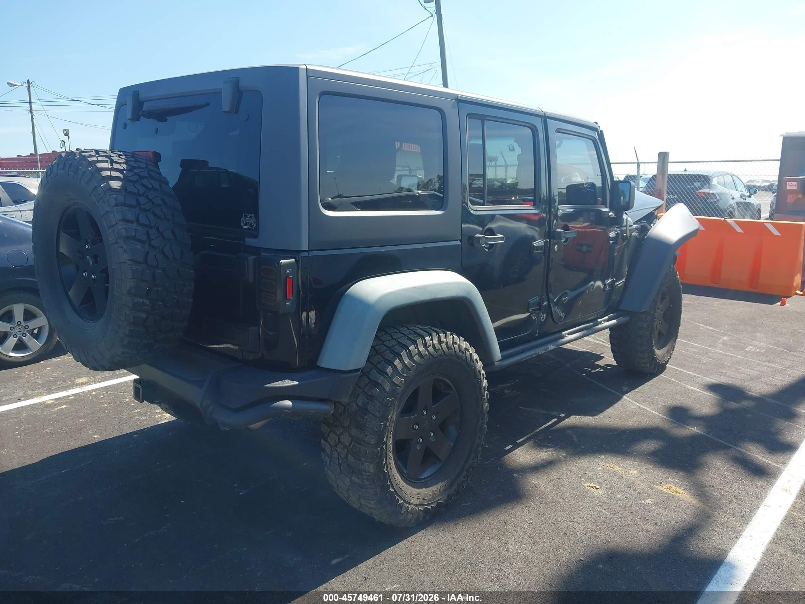 2012 Jeep Wrangler Unlimited Rubicon Черный vin: 1C4HJWFG9CL205083