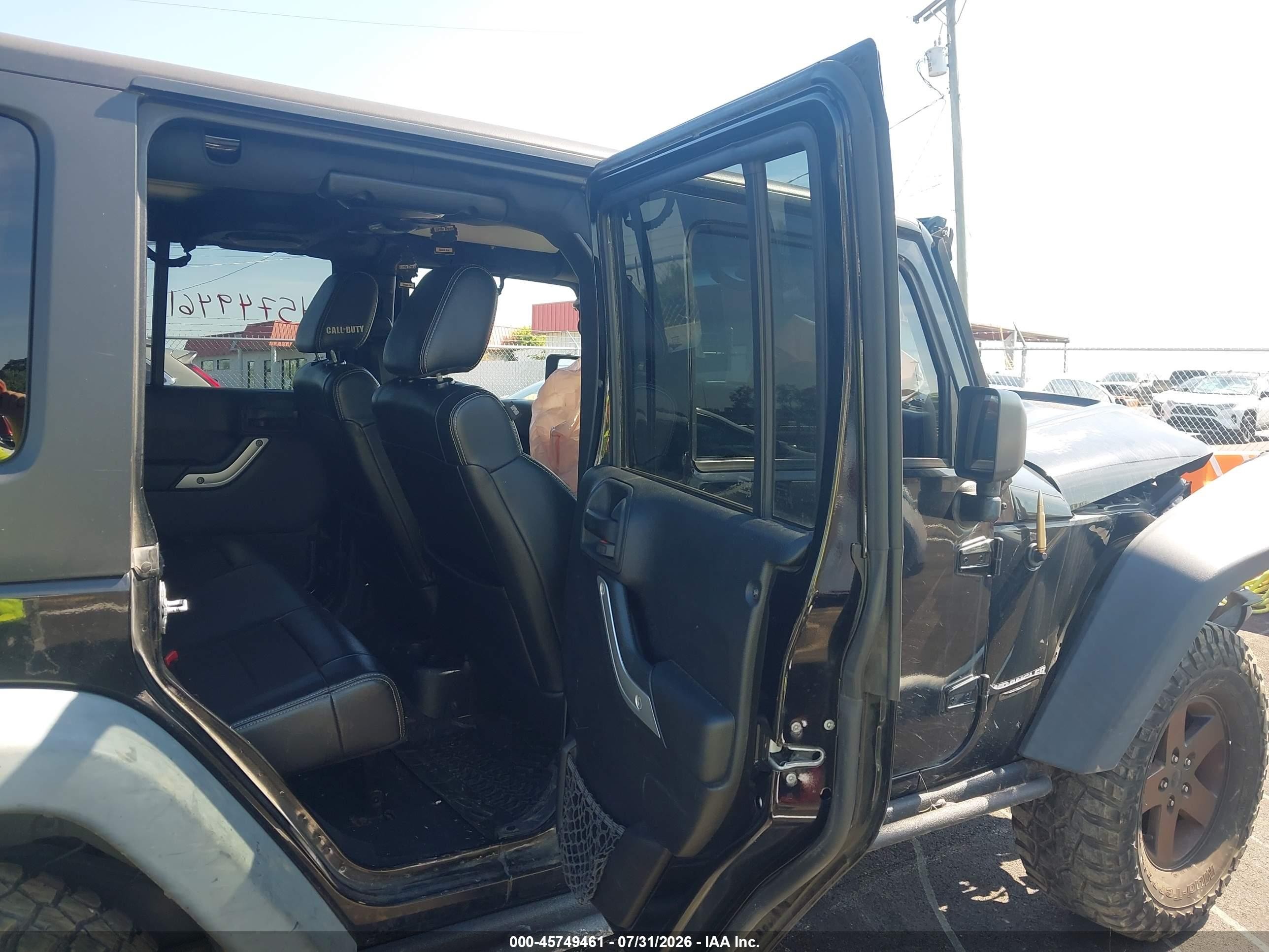 2012 Jeep Wrangler Unlimited Rubicon Черный vin: 1C4HJWFG9CL205083