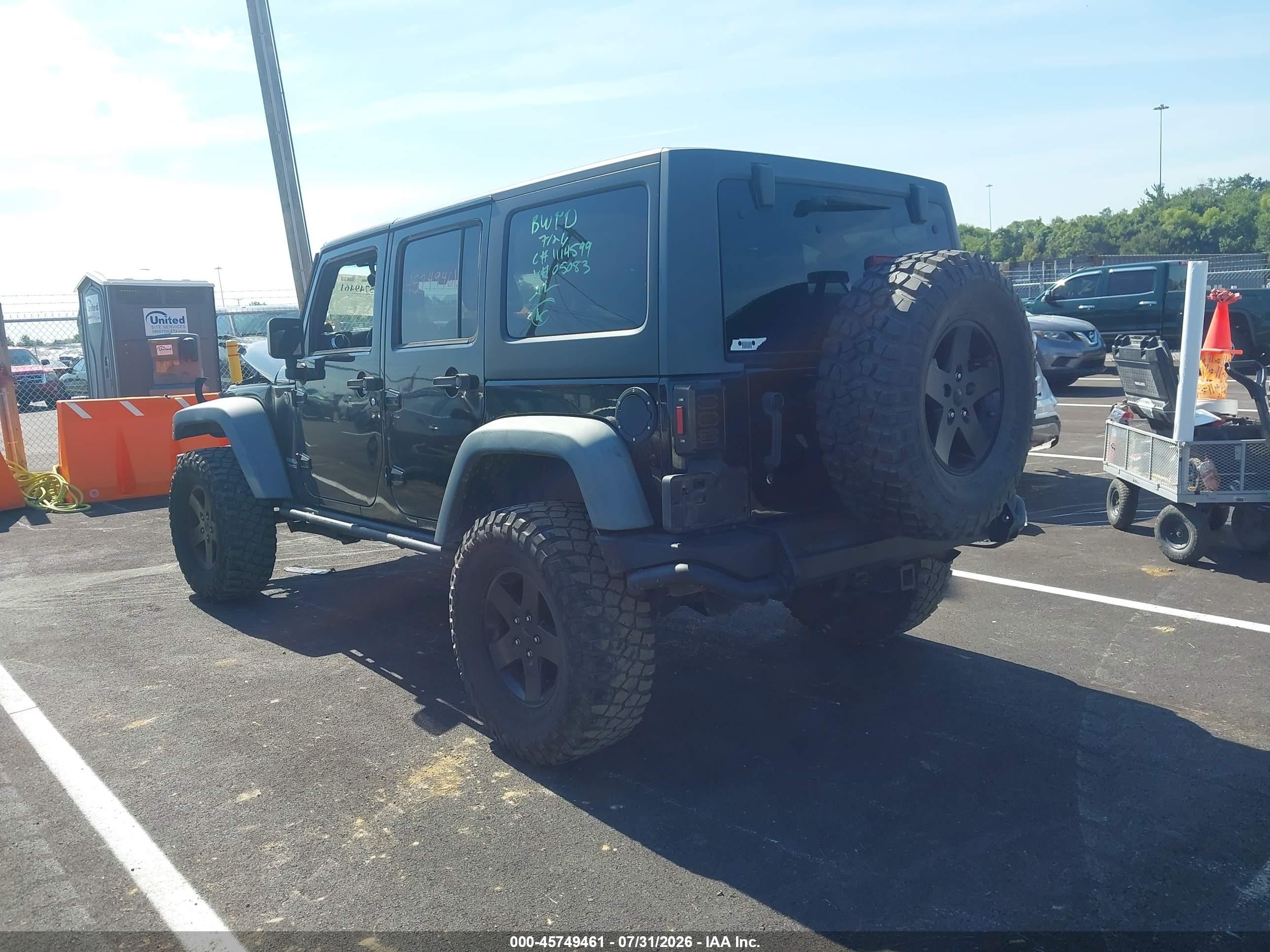 2012 Jeep Wrangler Unlimited Rubicon Черный vin: 1C4HJWFG9CL205083