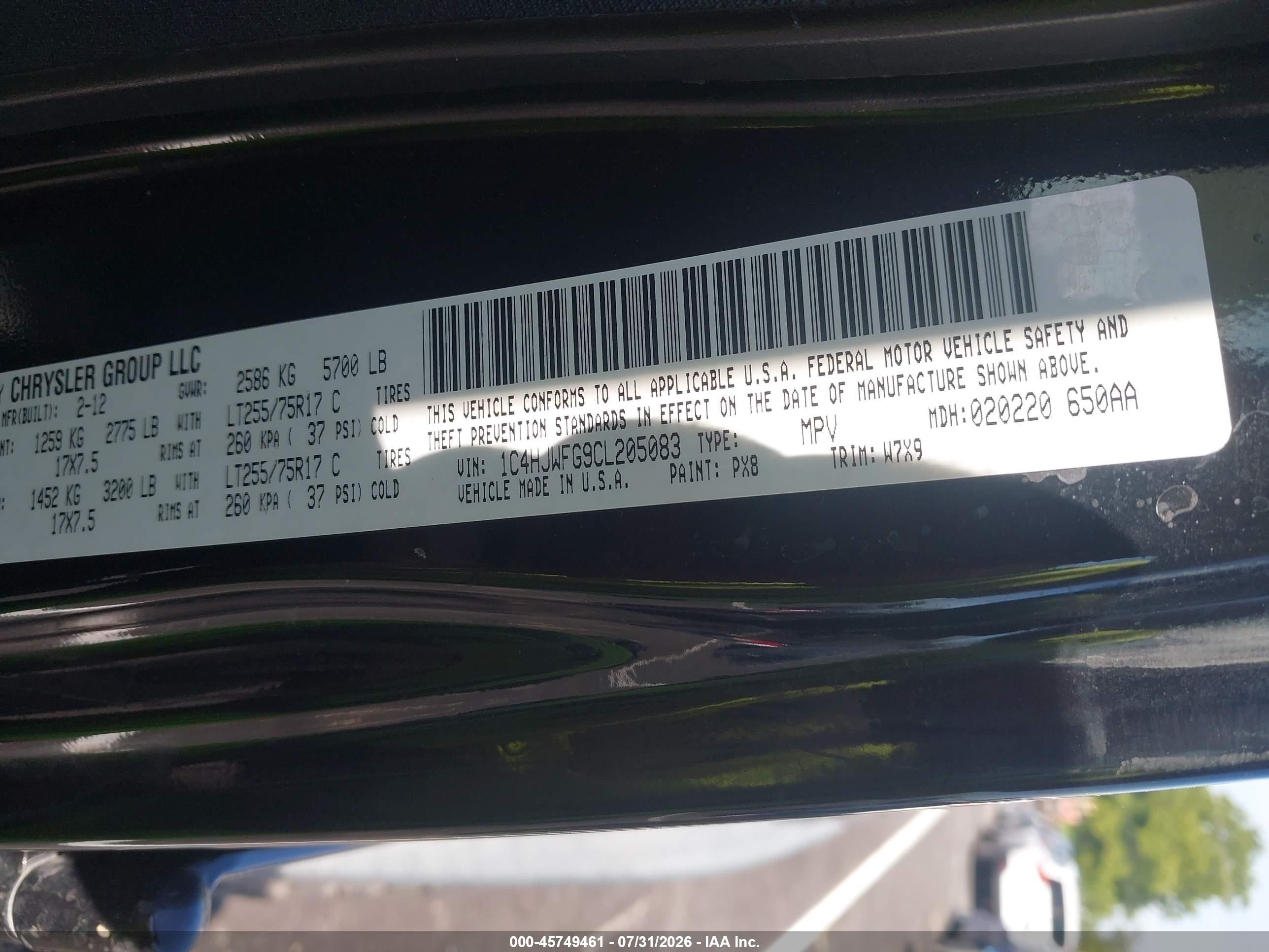 2012 Jeep Wrangler Unlimited Rubicon Черный vin: 1C4HJWFG9CL205083