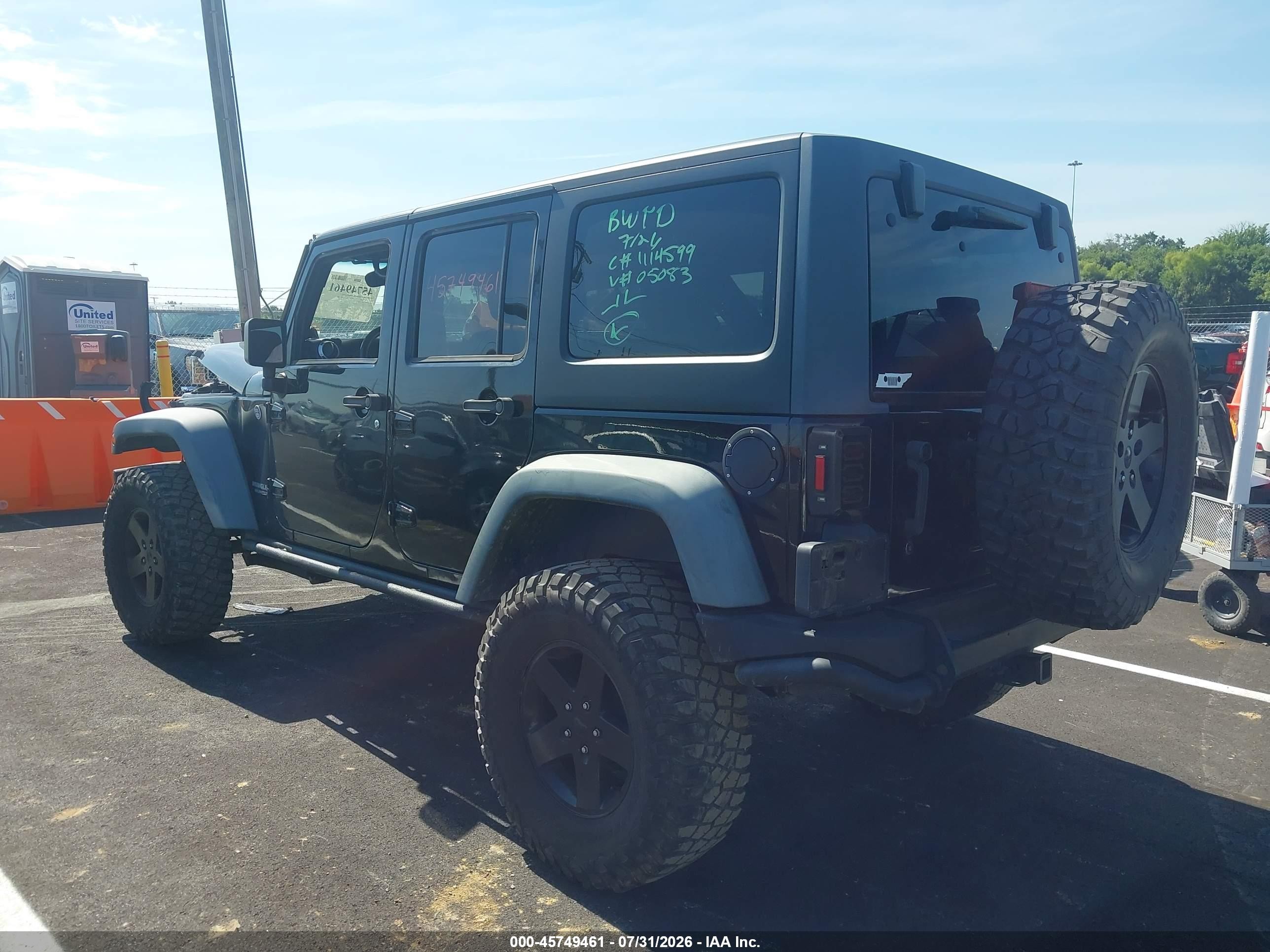 2012 Jeep Wrangler Unlimited Rubicon Черный vin: 1C4HJWFG9CL205083
